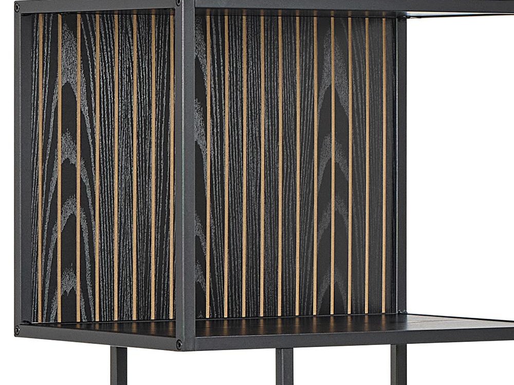 Estante Norsica Sevferi 192 (Cinza preta + Preto)