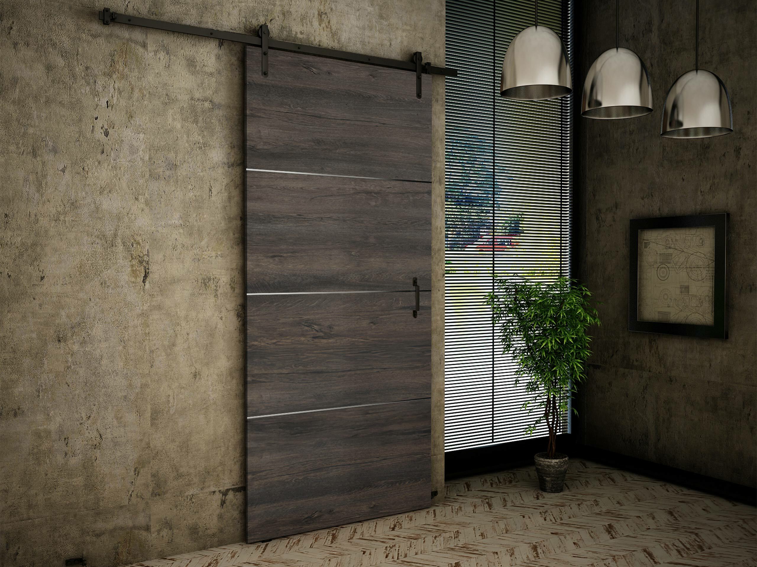 Porta de correr Dover 155 (Madeira de freixo escura)