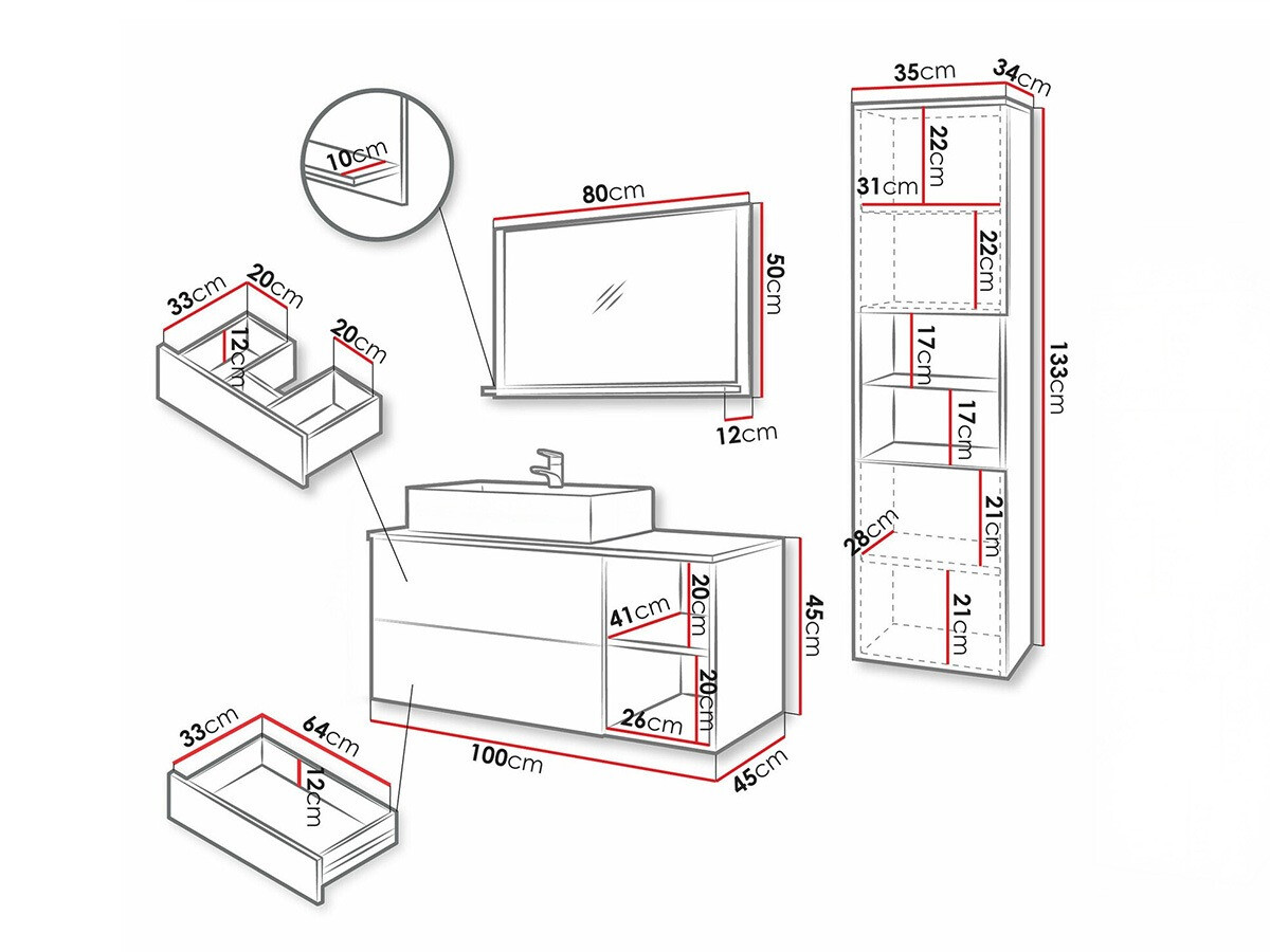 Conjunto para casa de banho SP6094