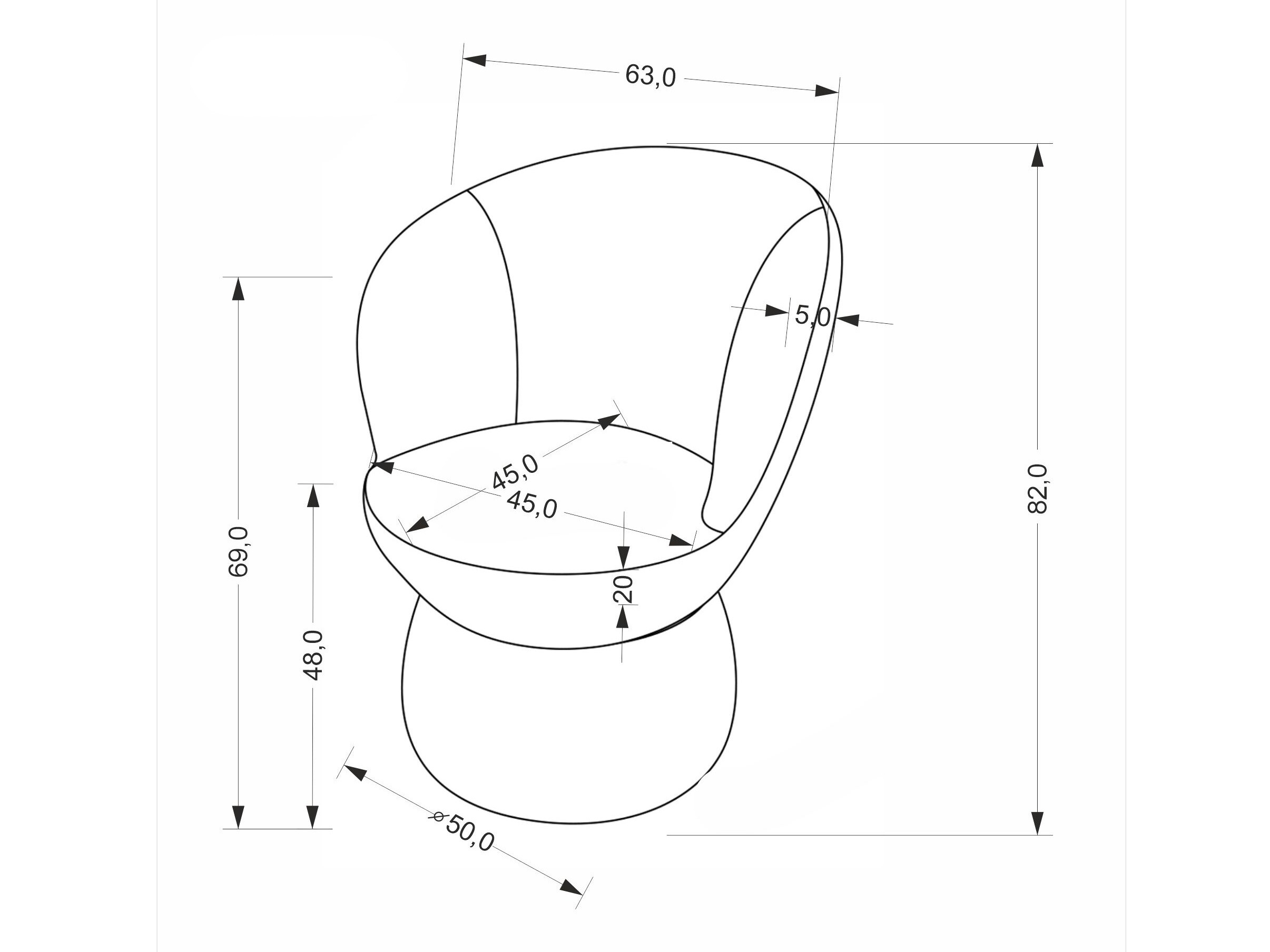 Cadeira Houston 2082 (Cinzento)
