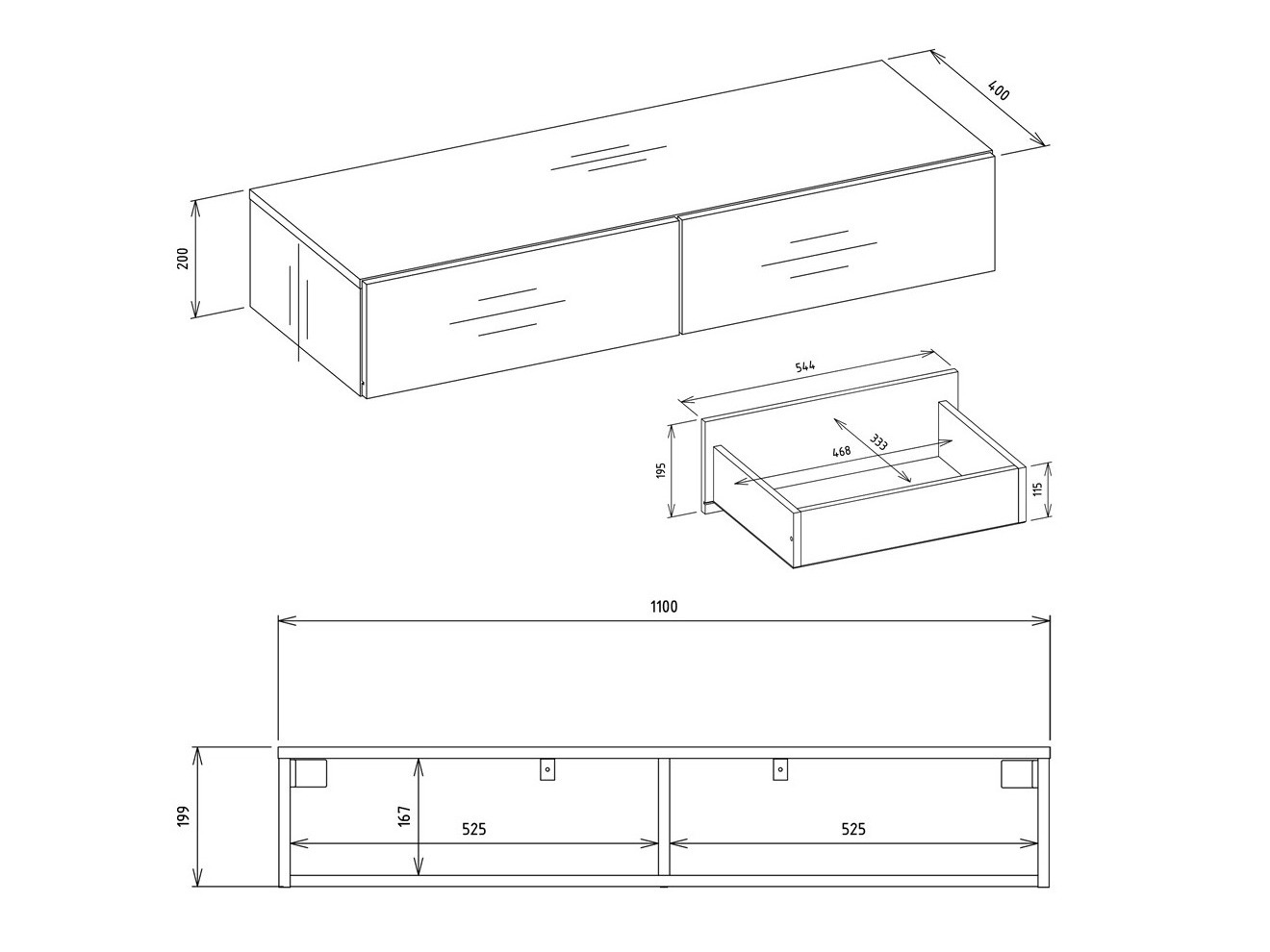 Consola Mandeville 341 (Caxemira)