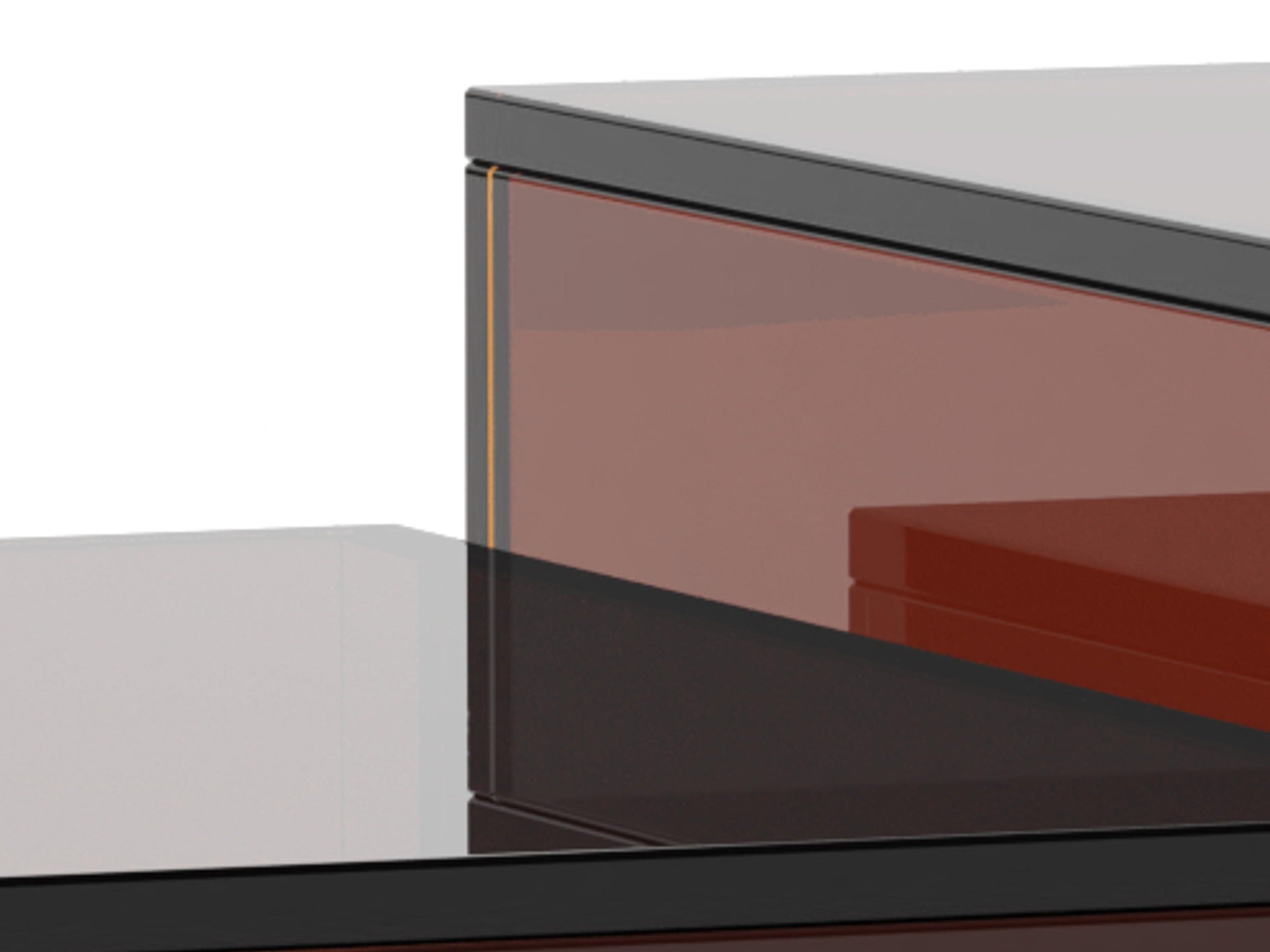 Conjunto de mesa de centro Norsica 1007 (Castanho)