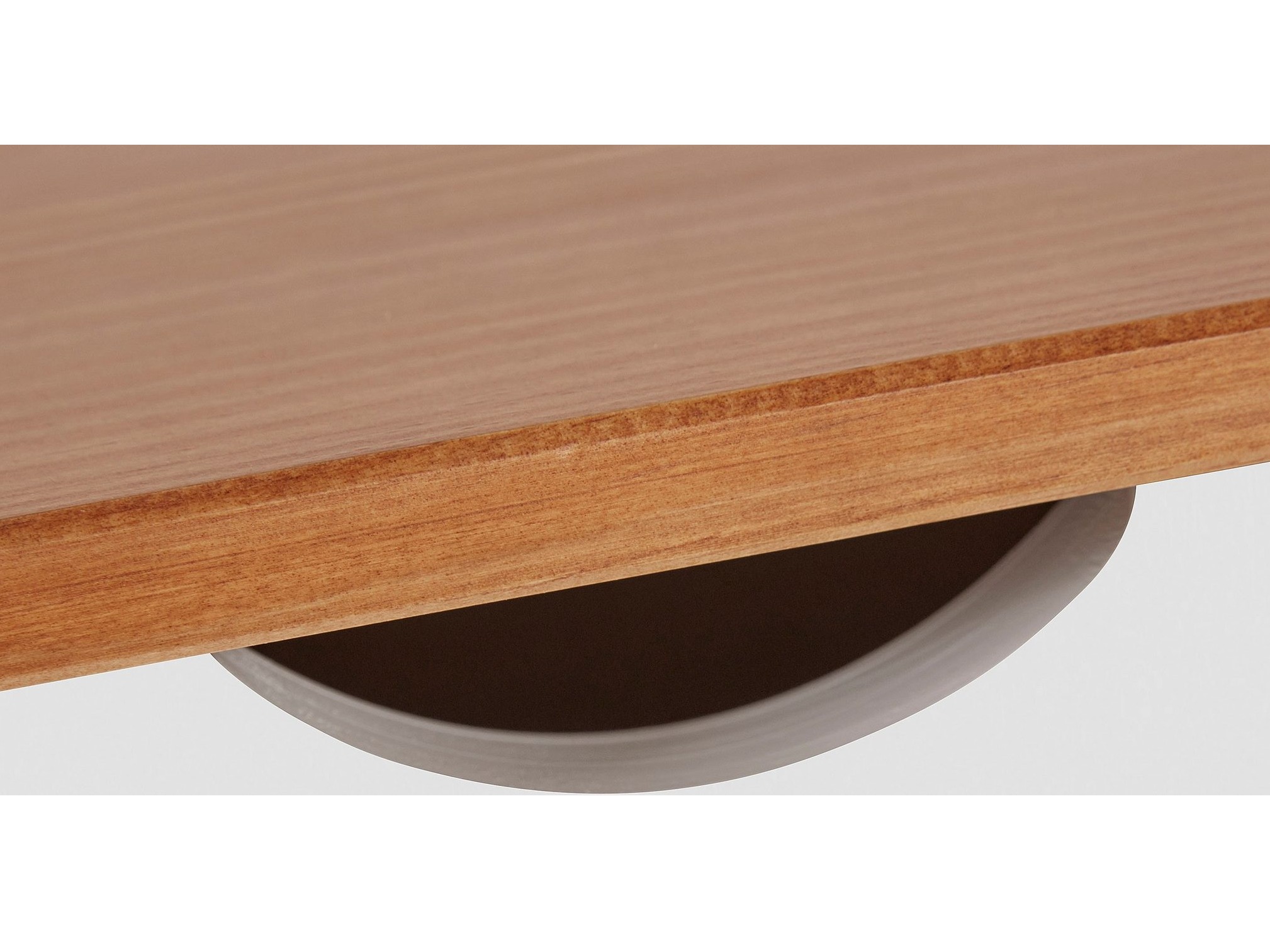 Mesa de escritório Denton 133 (Branco + Madeira clara)