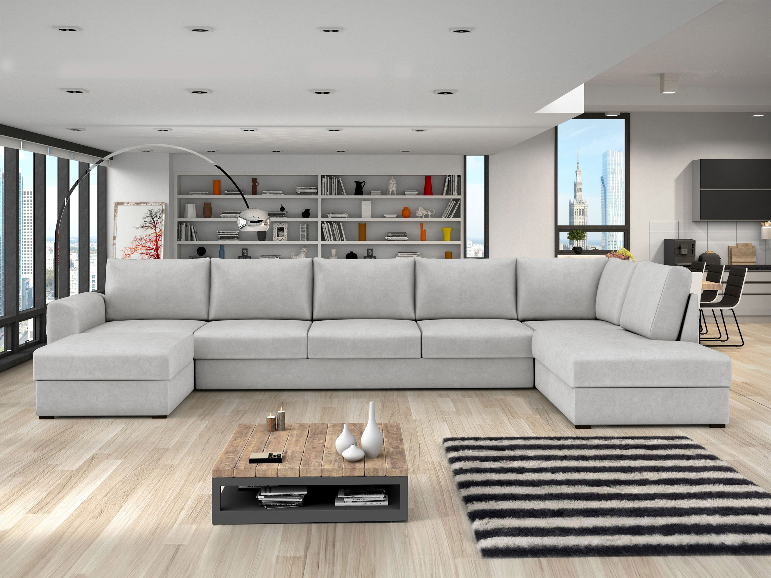 Sofá de canto Comfivo Flumen III (Zoya 01)