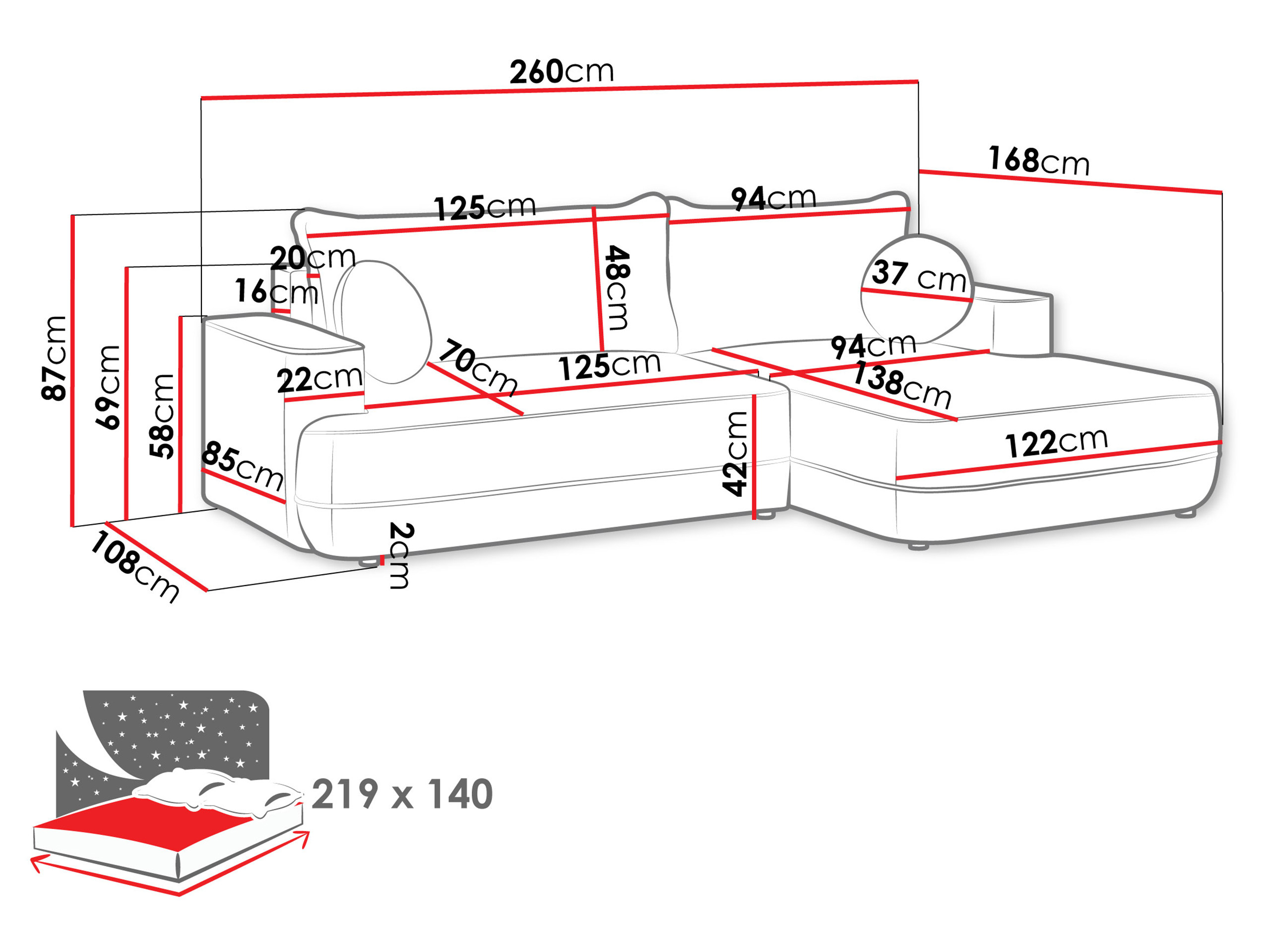 Sofá de canto Bountiful 101 (Velo 623)