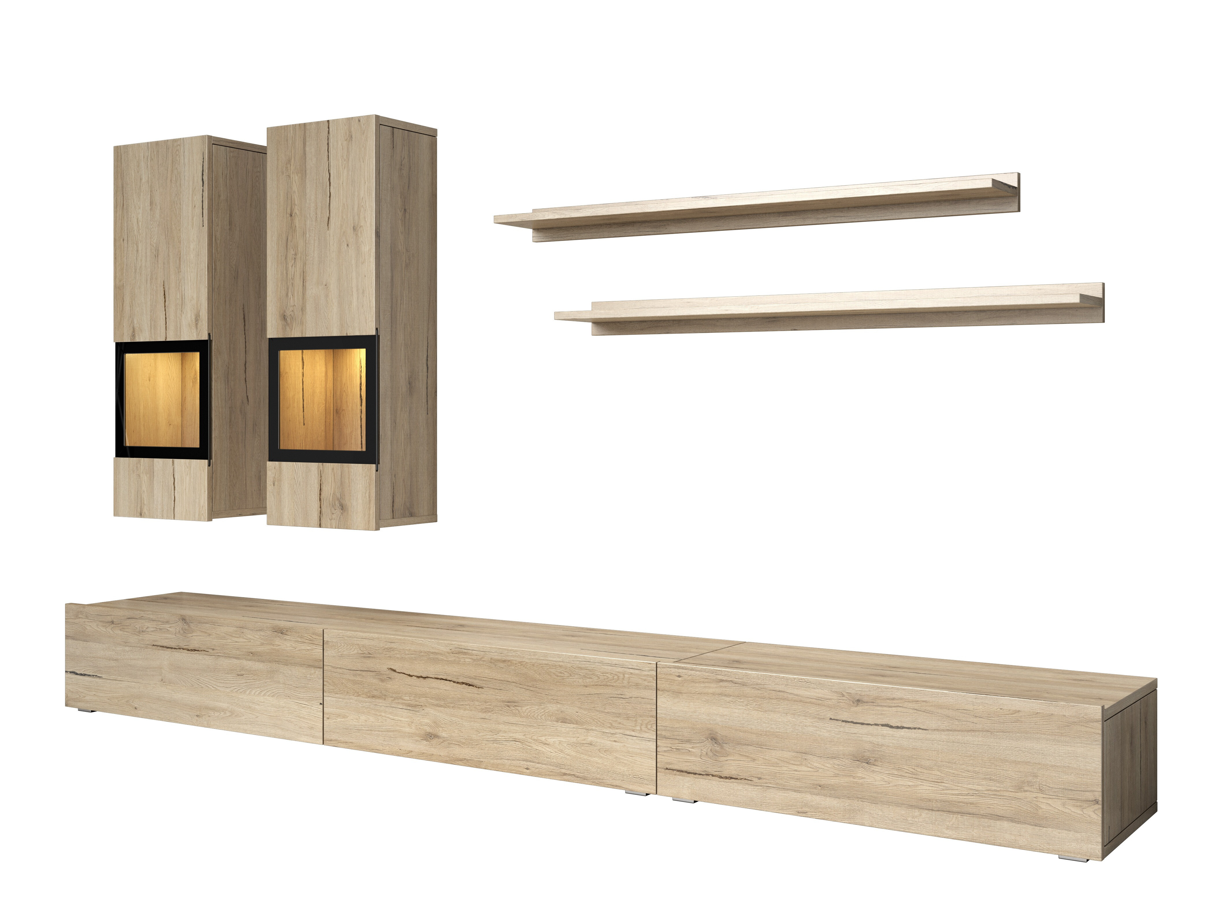 Conjunto para sala de estar Serodeu 104 (Carvalho de san remo)