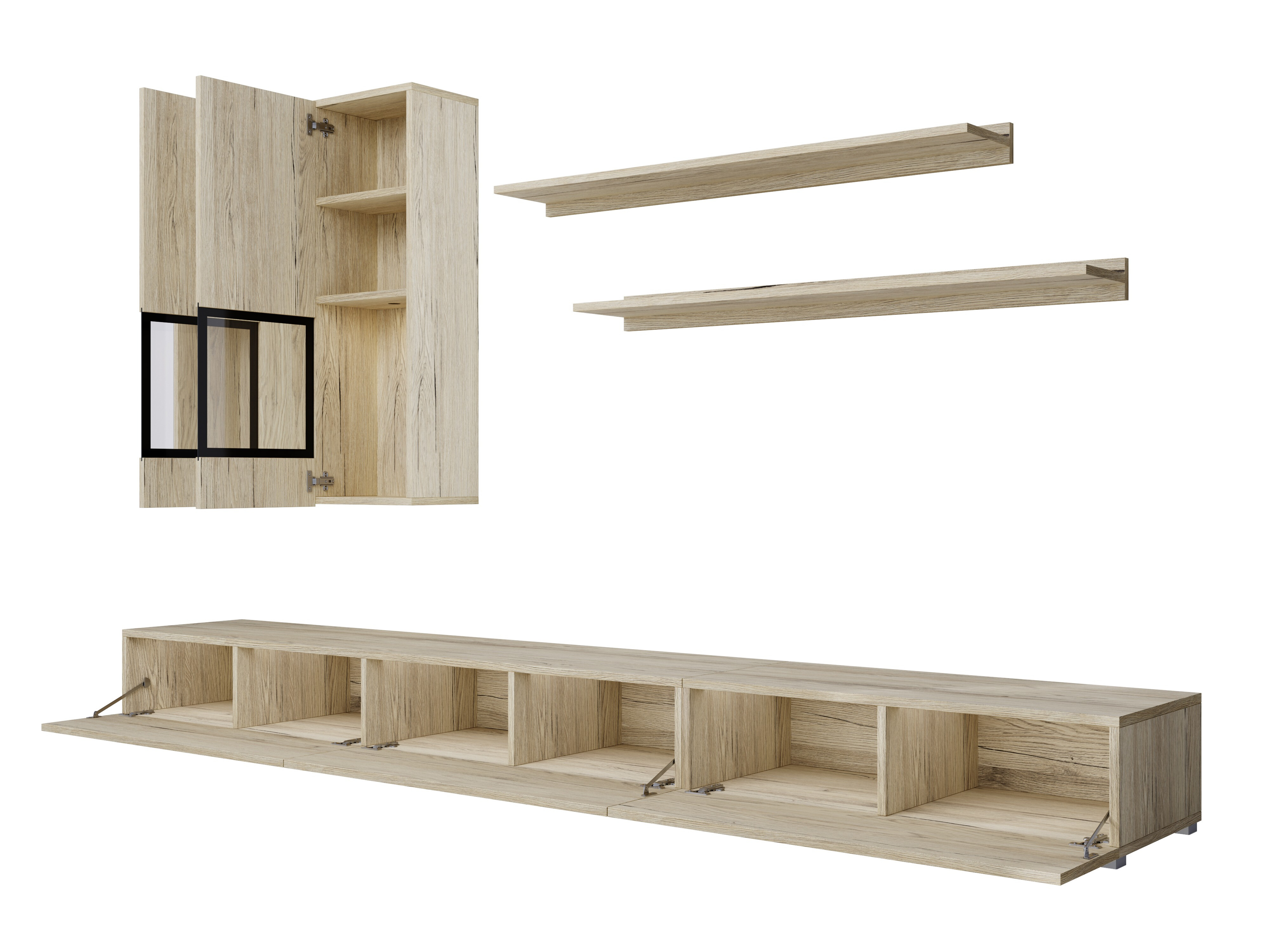 Conjunto para sala de estar Serodeu 104 (Carvalho de san remo)