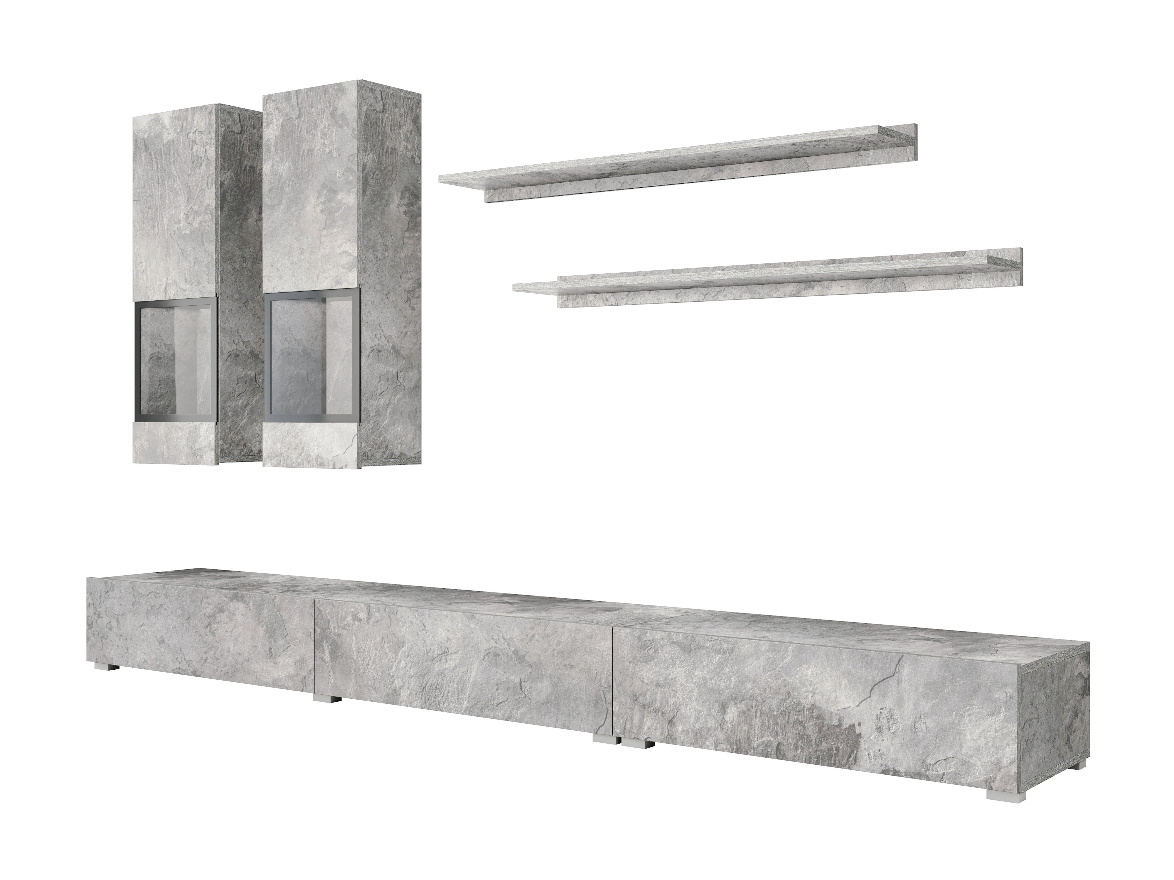 Conjunto para sala de estar Serodeu 104 (Cimento)