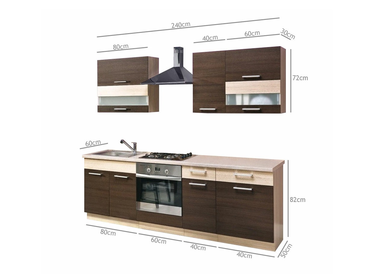 Conjunto de cozinha modular Mode Dark 127