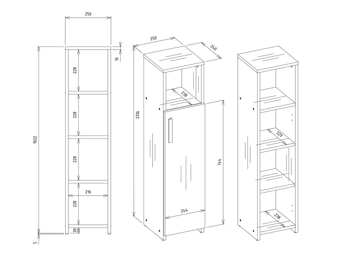 Armário colocado para casa de banho Mandeville 344