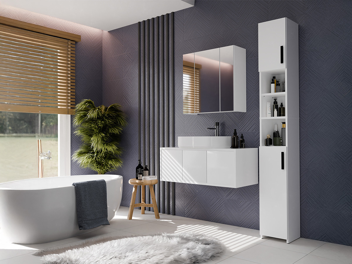 Armário com espelho para casa de banho Mandeville 343