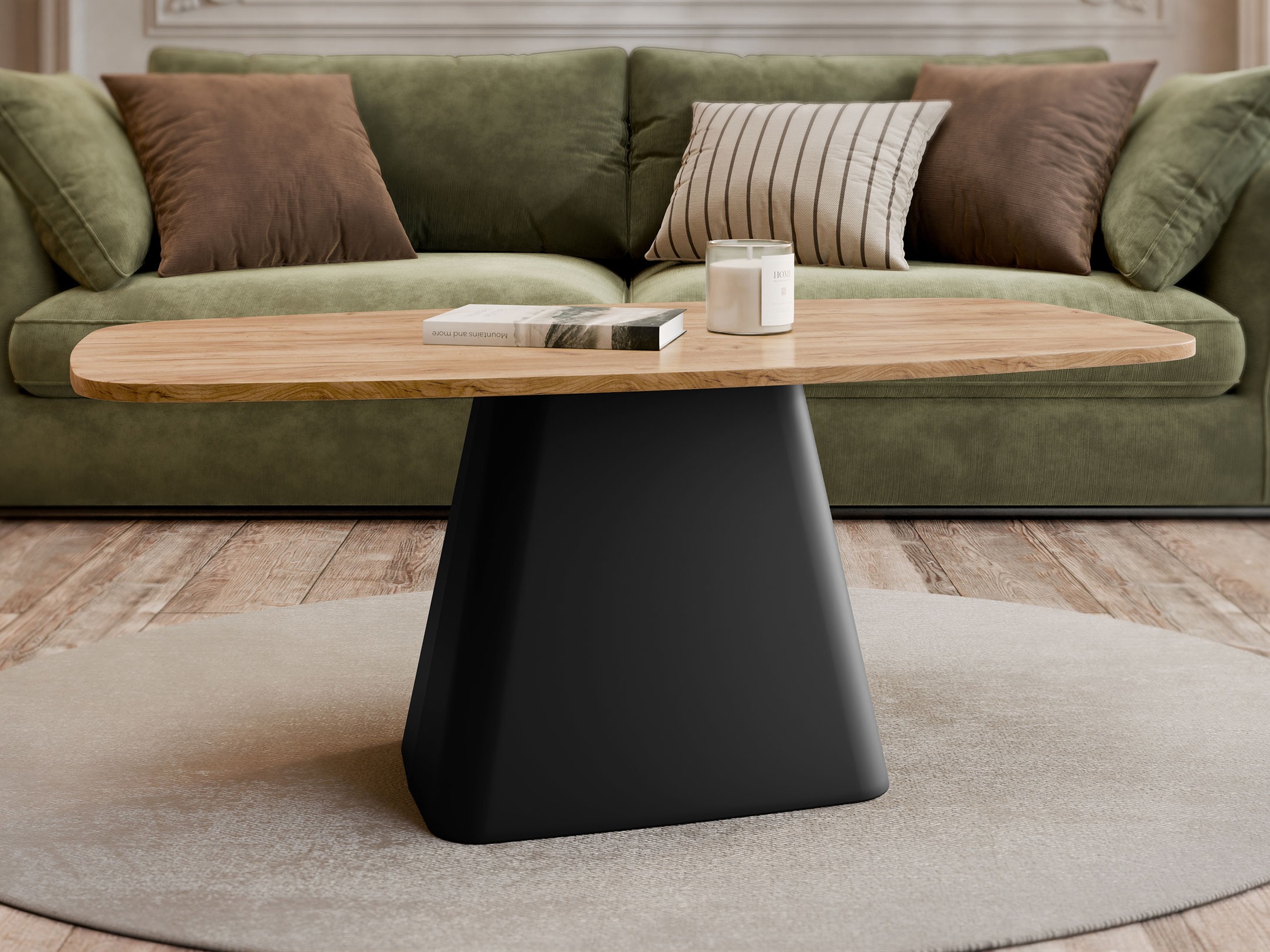 Mesa de centro Oswego 158 (Craft de carvalho dourado)