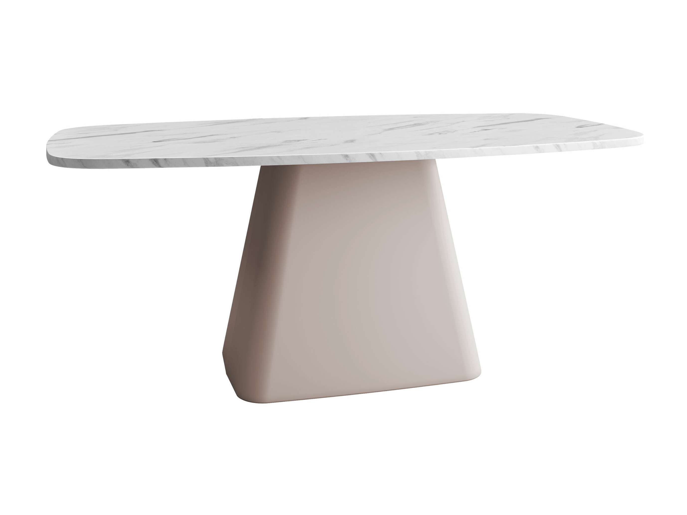 Mesa de centro Oswego 158 (Marmore branco + Caxemira)