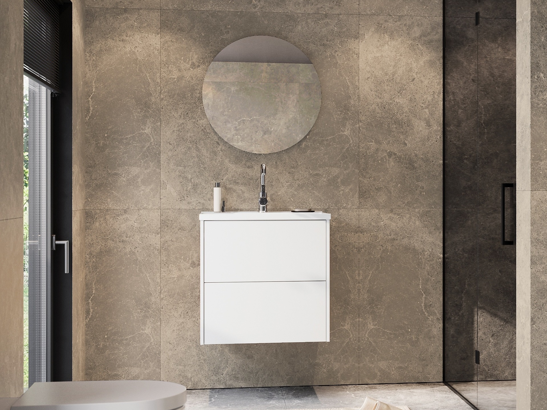 Armário suspenso para casa de banho para lavatório Sacramento 522 (Branco)