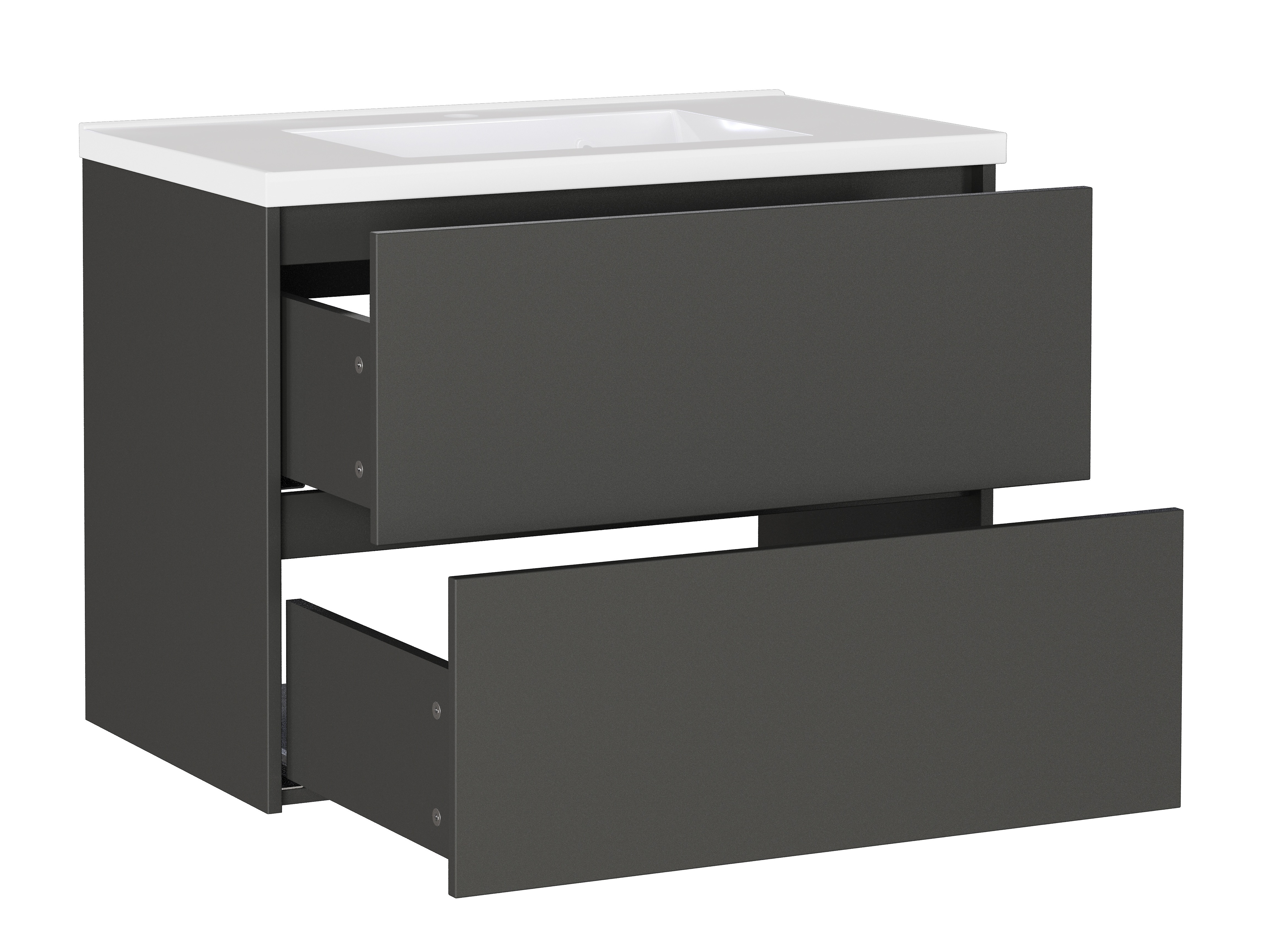 Armário suspenso para casa de banho para lavatório Sacramento 523 (Grafite)