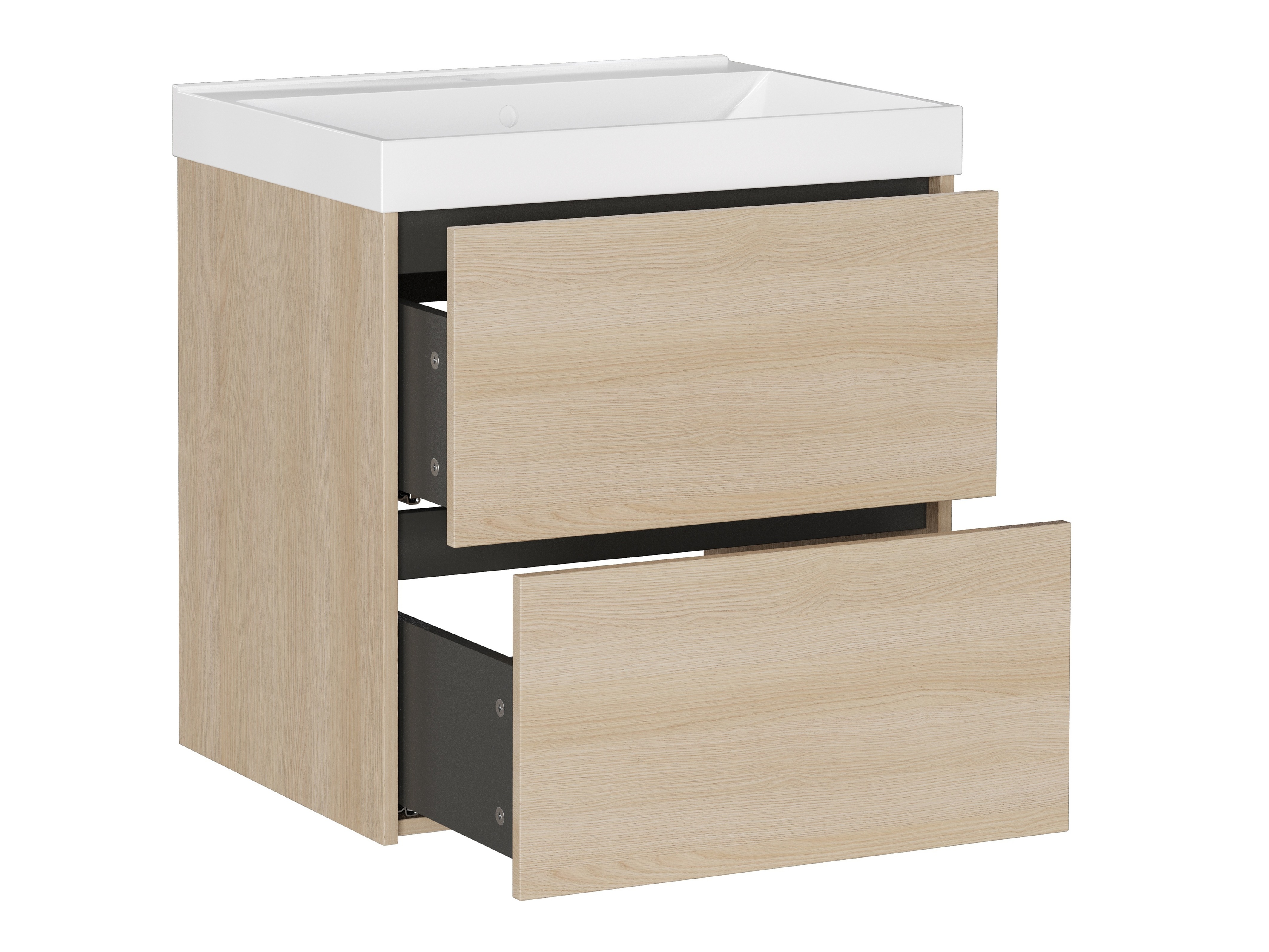 Armário suspenso para casa de banho para lavatório Sacramento 524 (Carvalho)