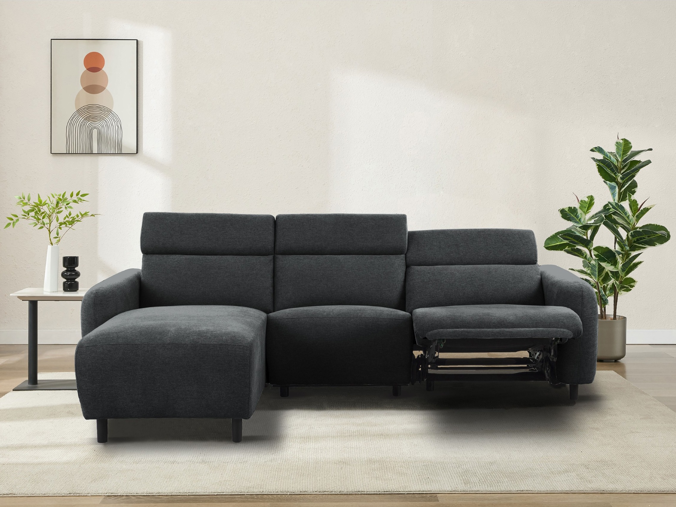 Reclinável de ângulo suave Denton 1509 (Cinzento escuro)