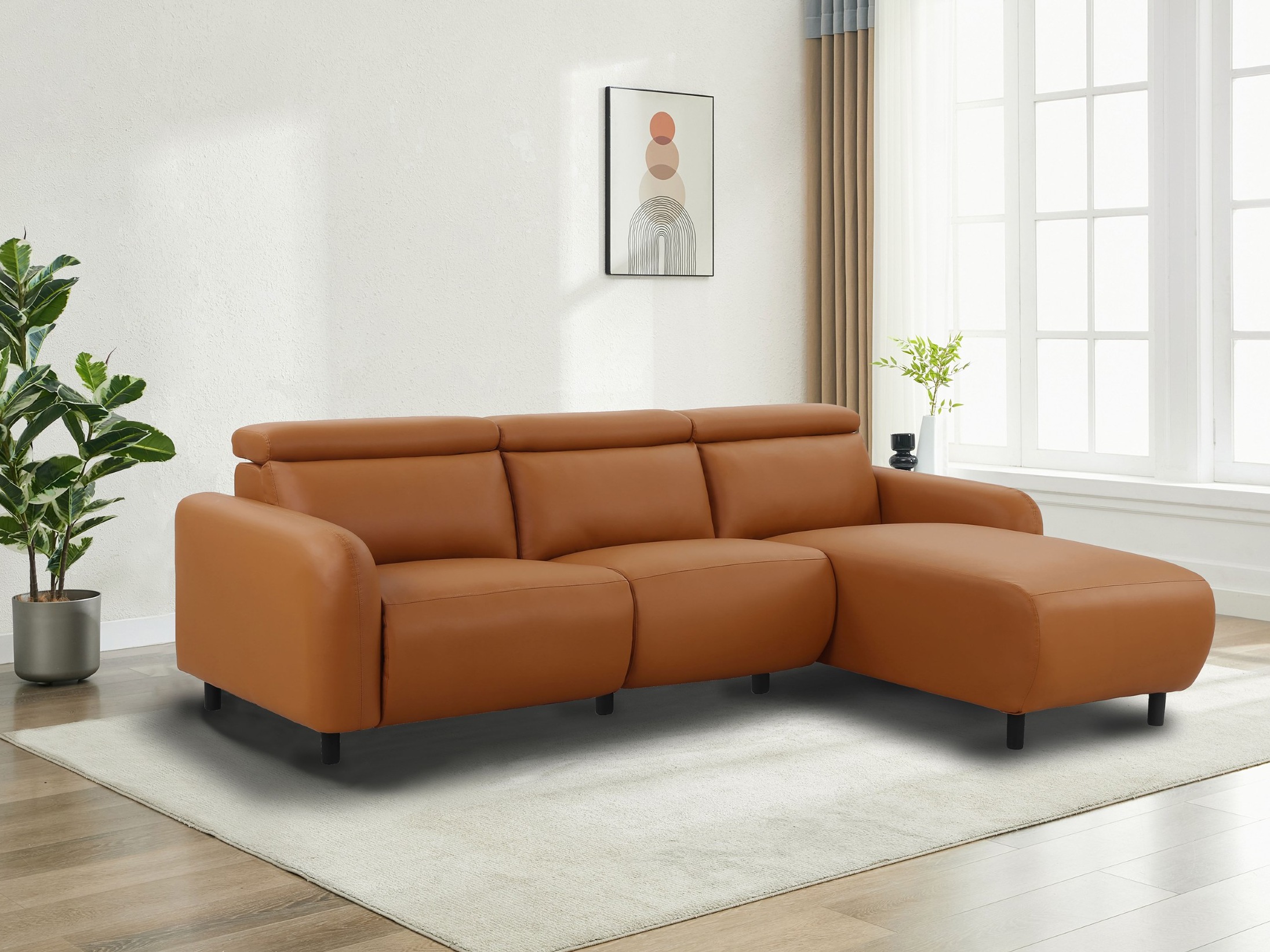 Reclinável de ângulo suave Denton 1509 (Laranja)