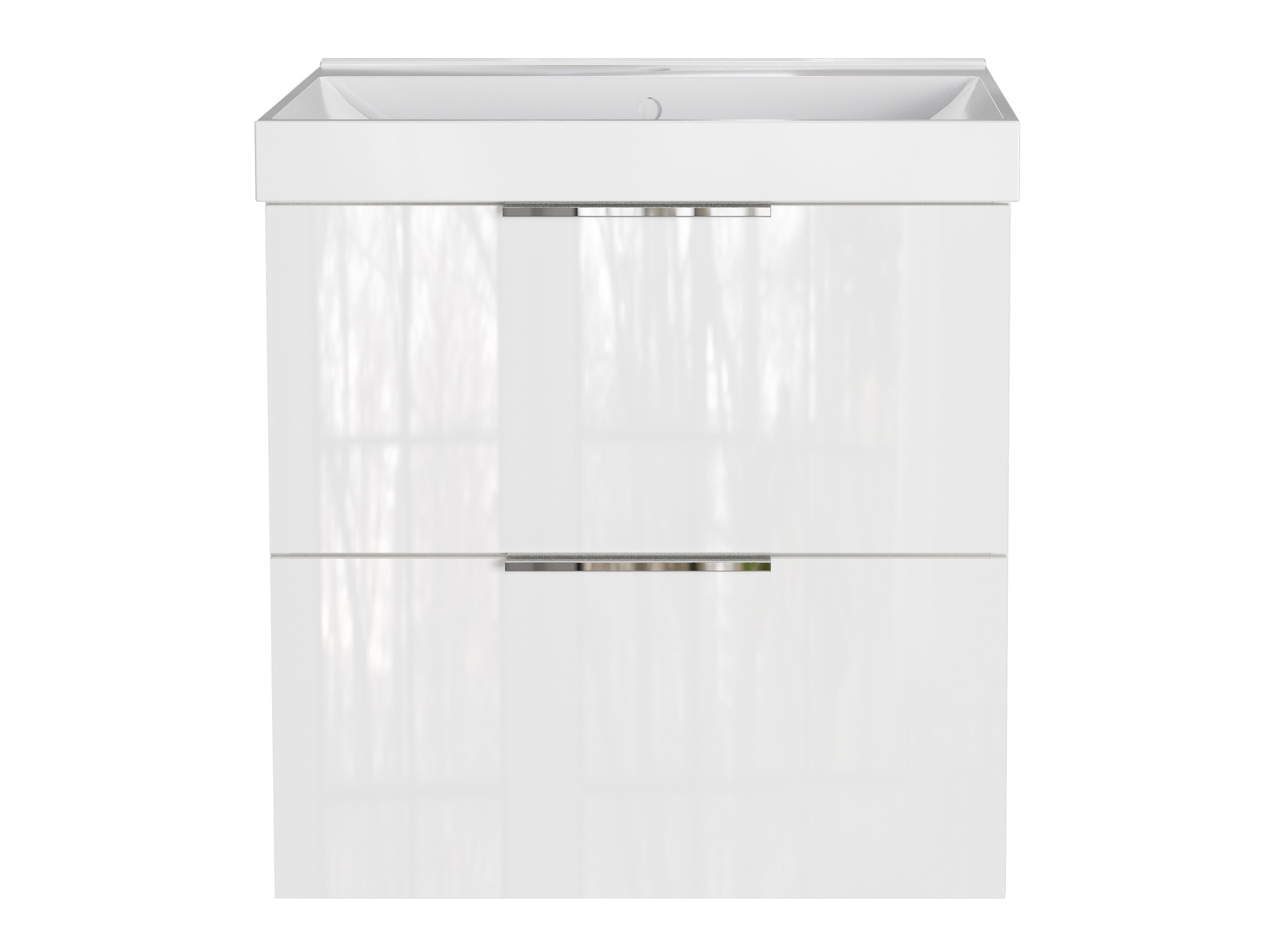 Armário suspenso para casa de banho para lavatório Sacramento 527 (Branco brilhante)