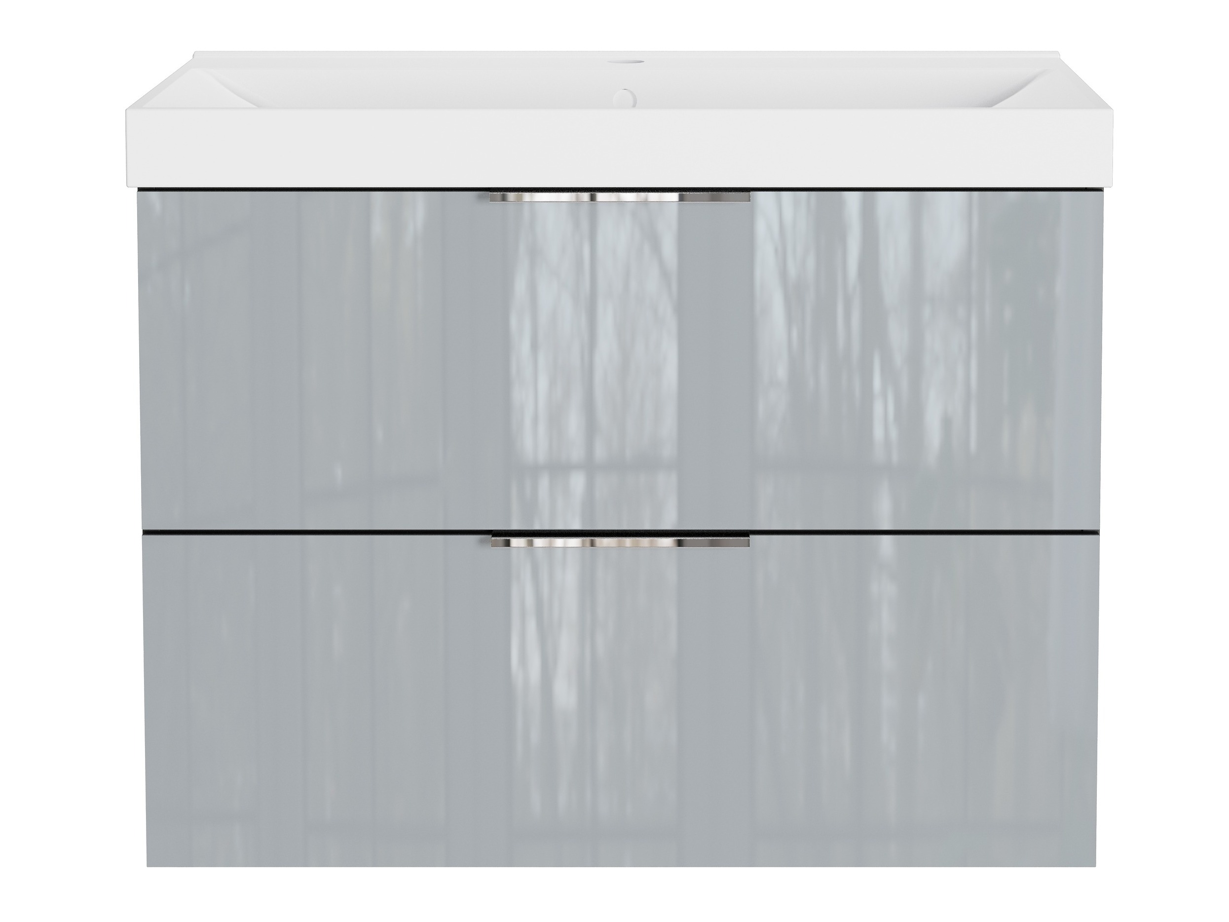 Armário suspenso para casa de banho para lavatório Sacramento 528 (Cinzento brilhante)