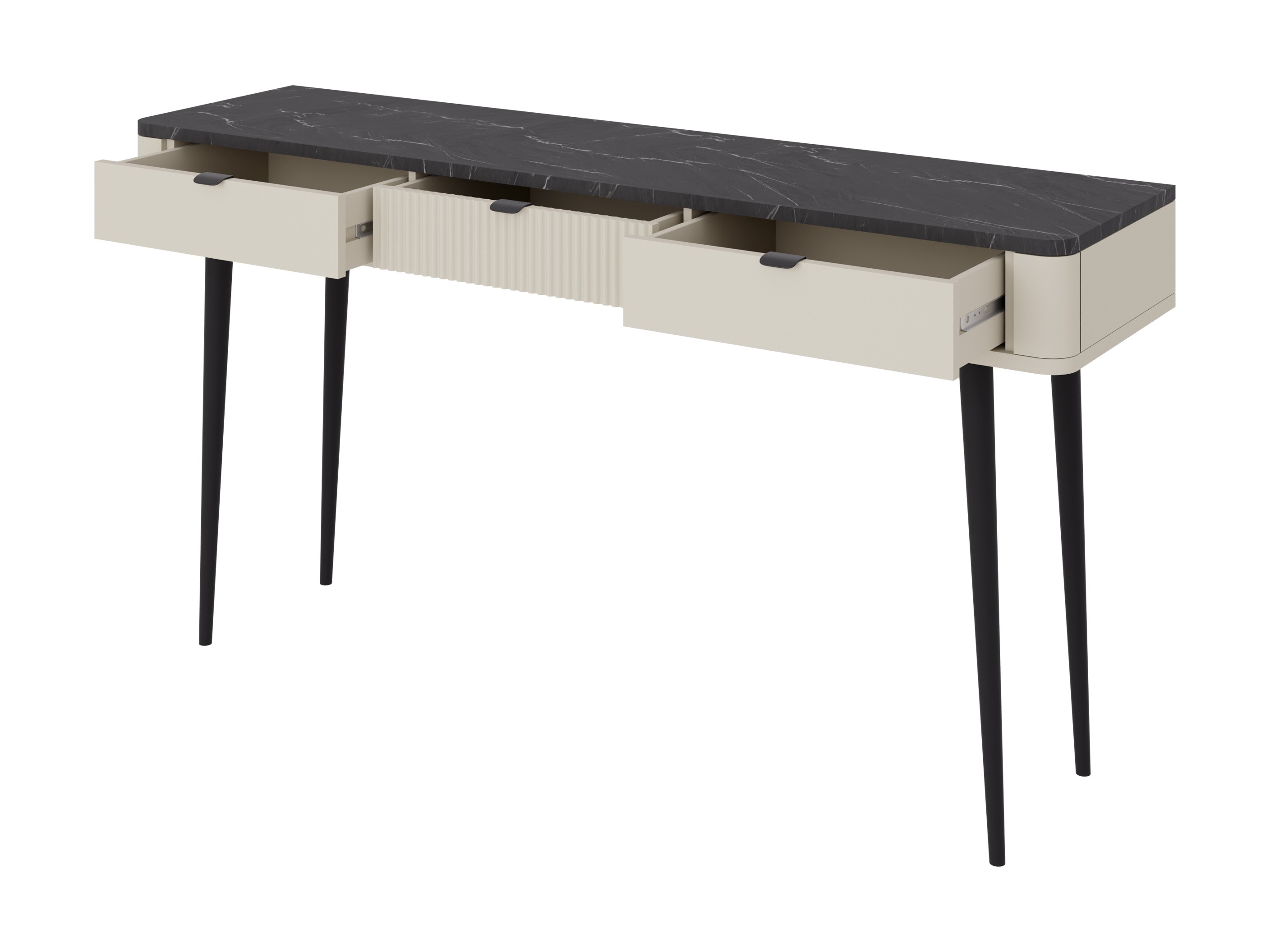 Mesa de escritório Lufela 114 (Caxemira + Cinzento mármore)