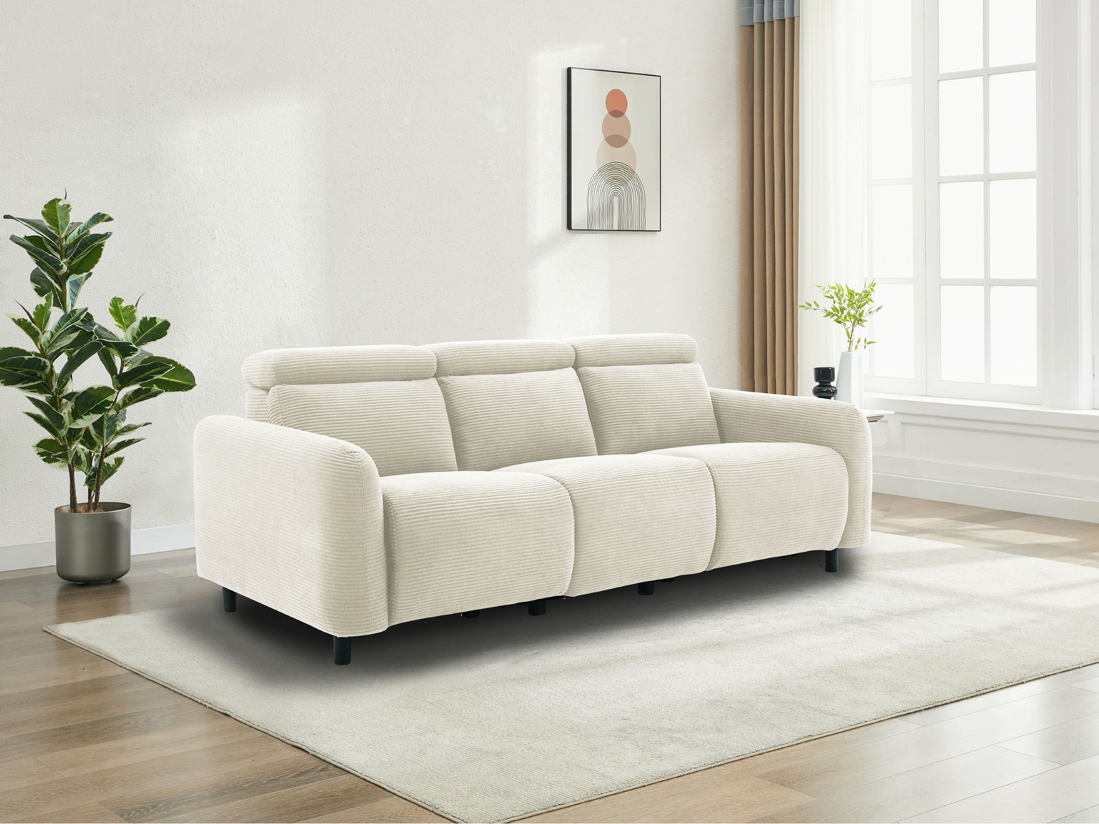 Sofá reclinável Denton 1511 (Creme)