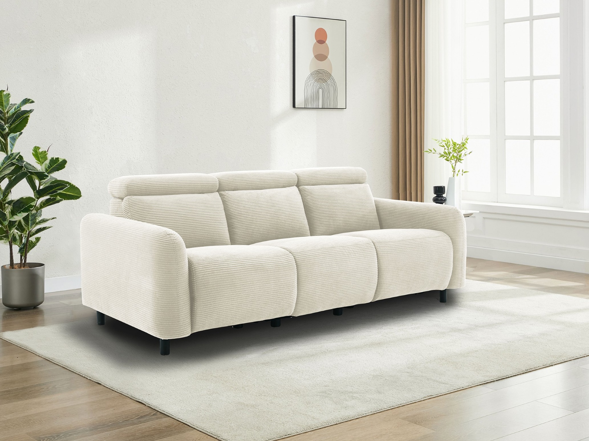 Sofá reclinável Denton 1512 (Creme)