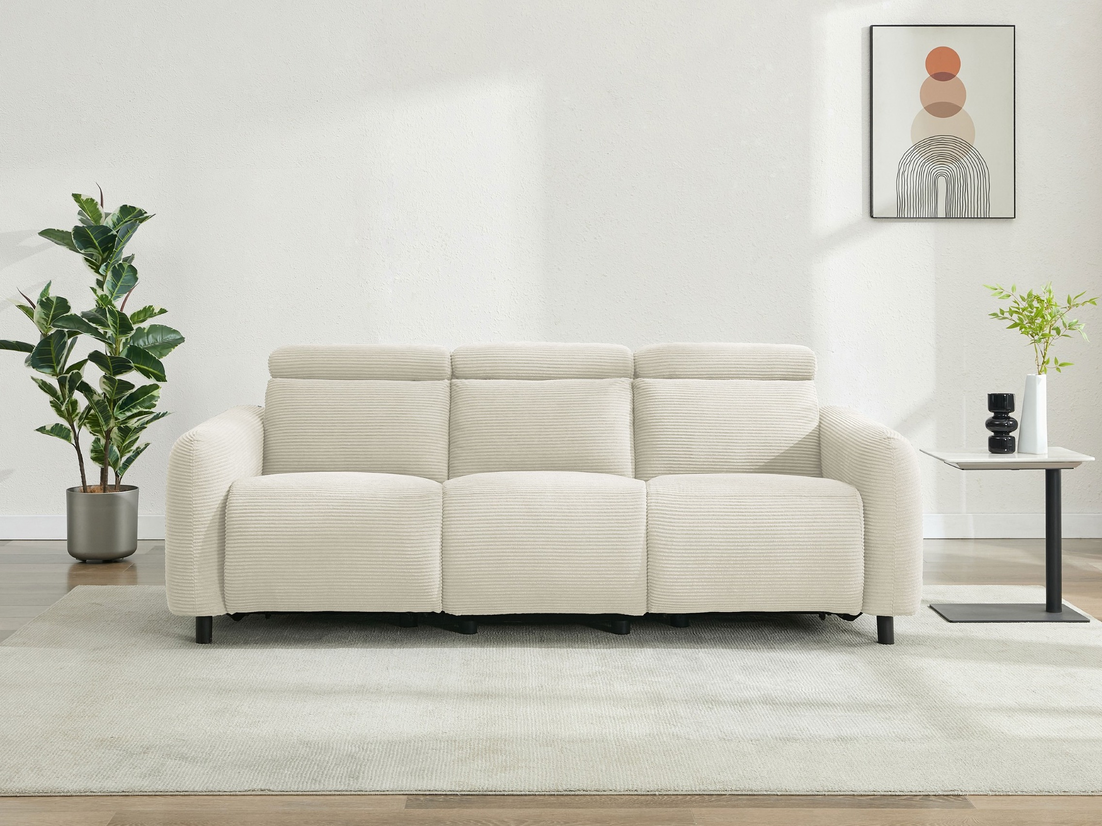 Sofá reclinável Denton 1512 (Creme)