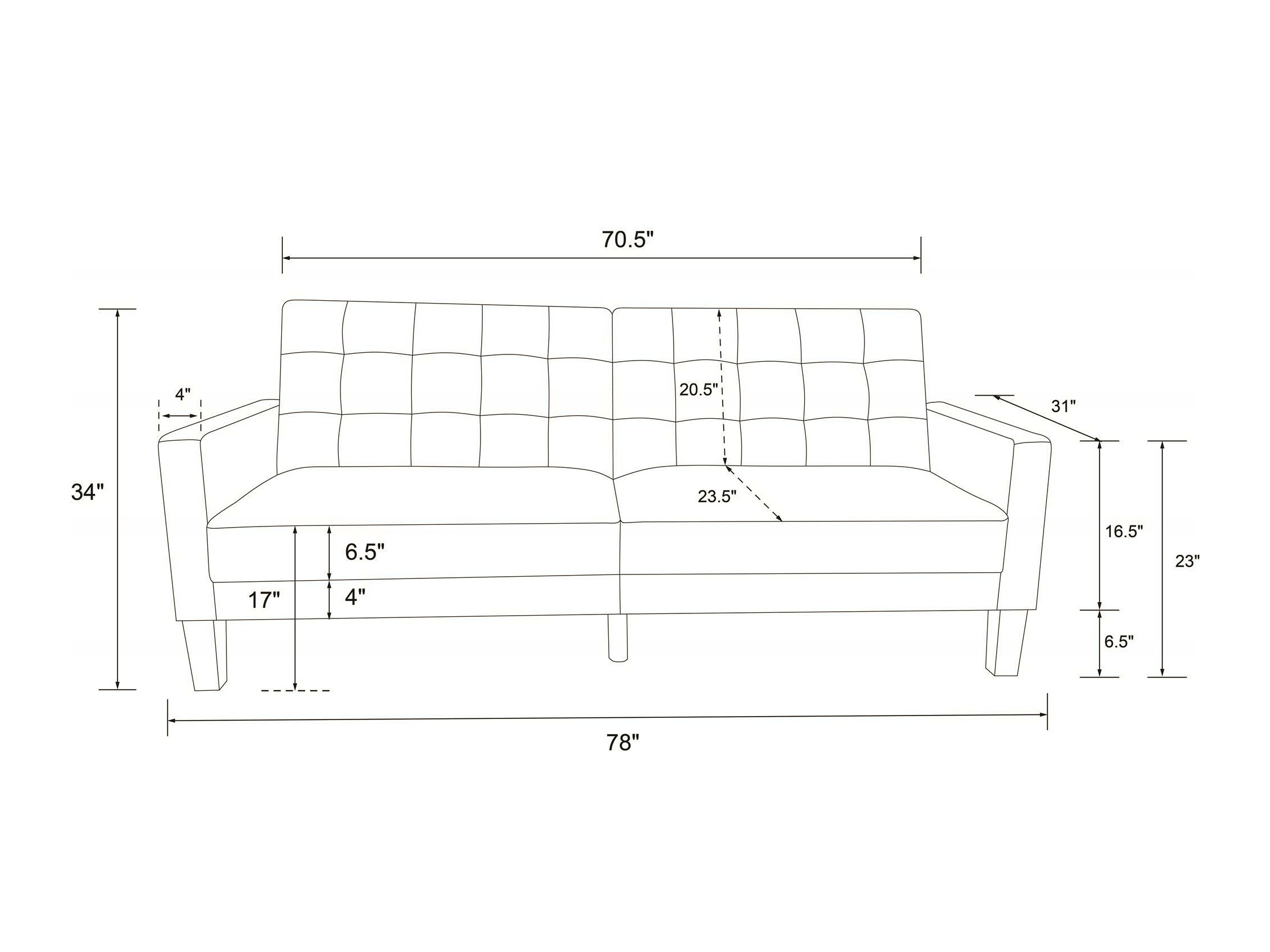 Sofá-cama Tulsa 128 (Cinzento)