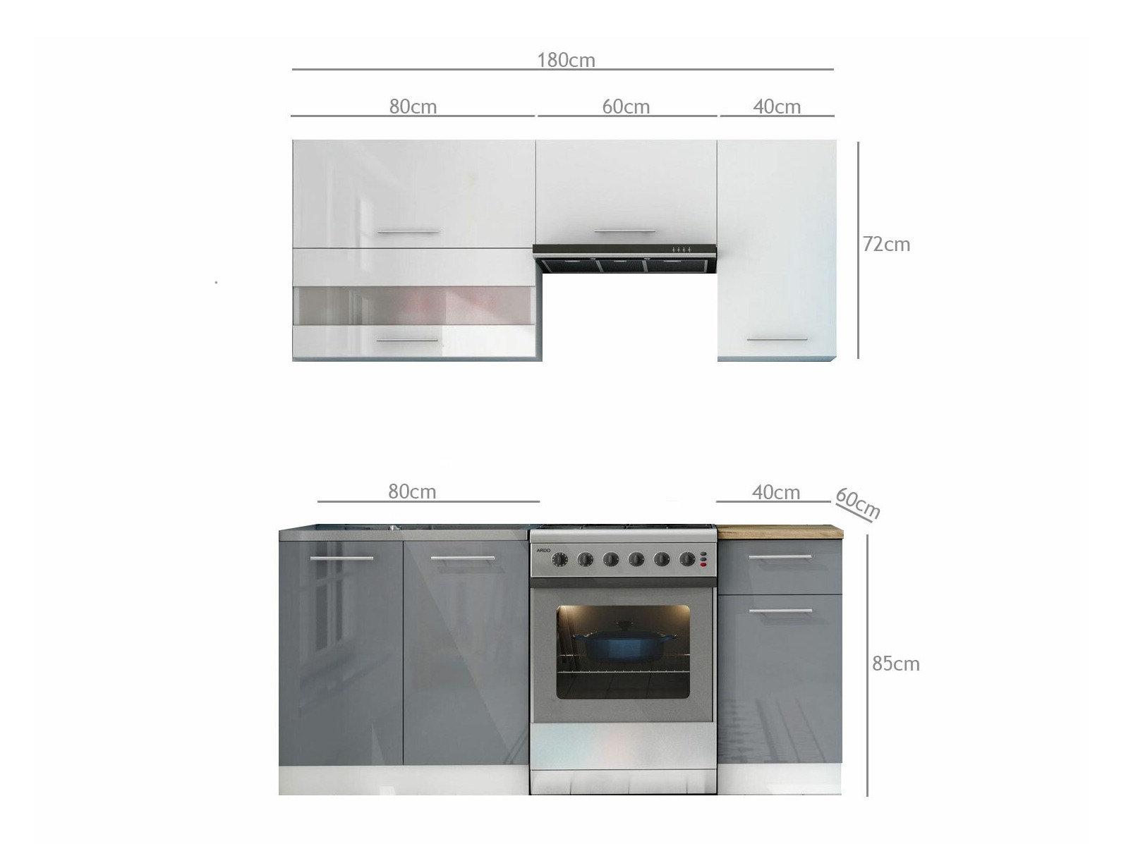 Conjunto de cozinha modular Tiffa Mix 100