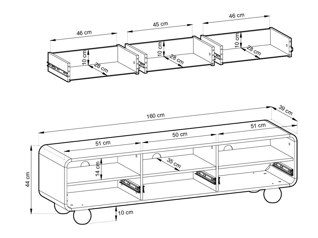 Móvel de TV Vendori 100