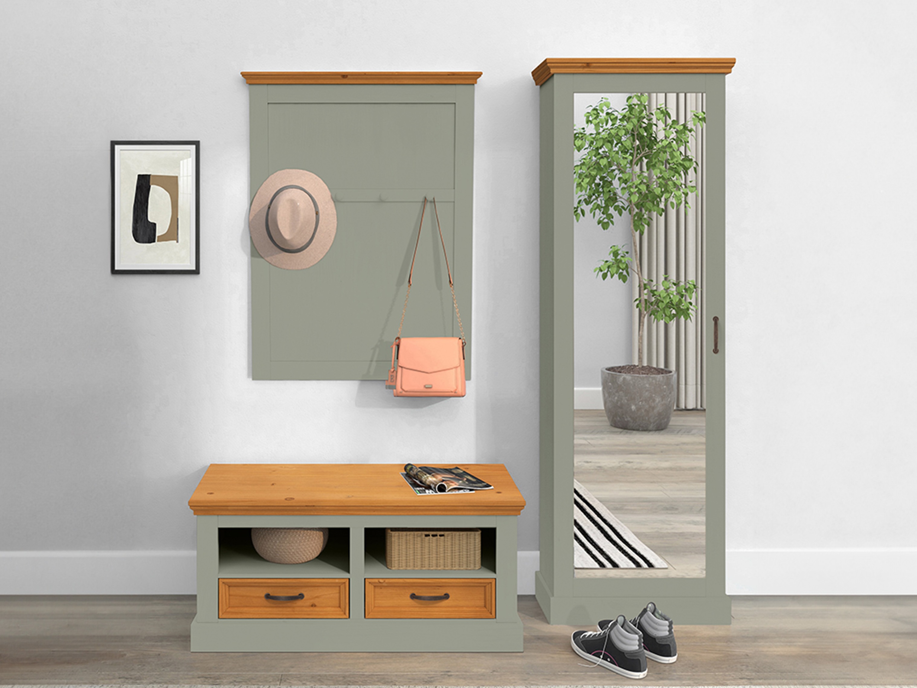 Cabide Tolelio 129 (Verde + Pinheiro)