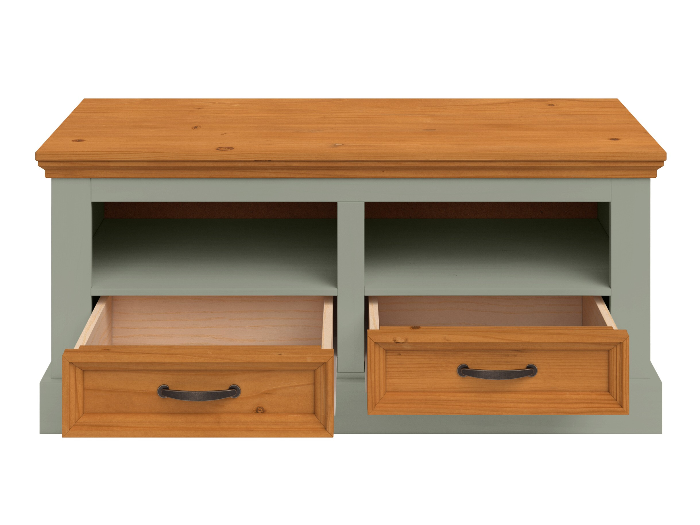 Cómoda Tolelio 128 (Verde + Pinheiro)