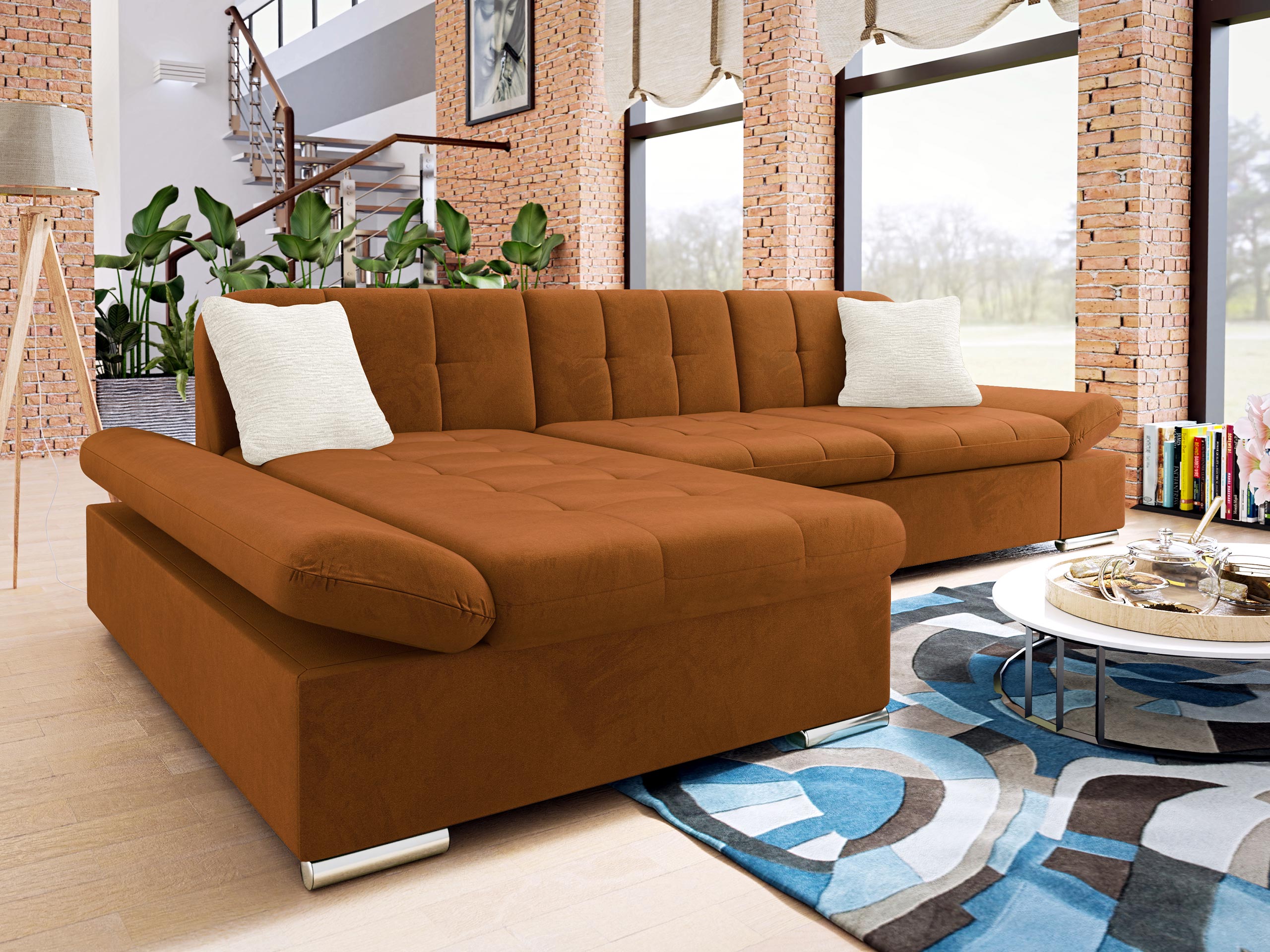 Sofá de canto Comfivo 250 (Pianão 21 + Mokka 03)