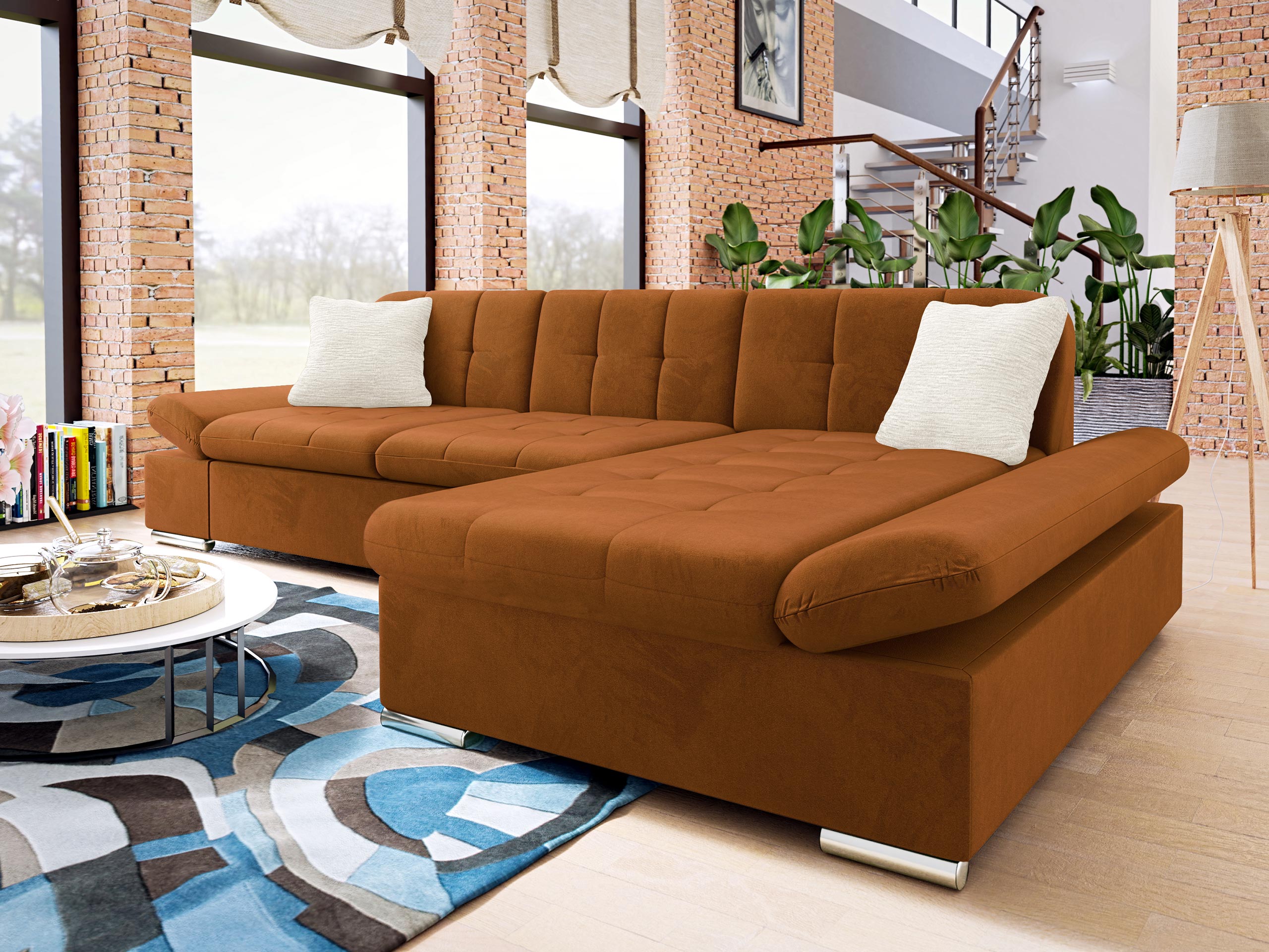 Sofá de canto Comfivo 250 (Pianão 21 + Mokka 03)