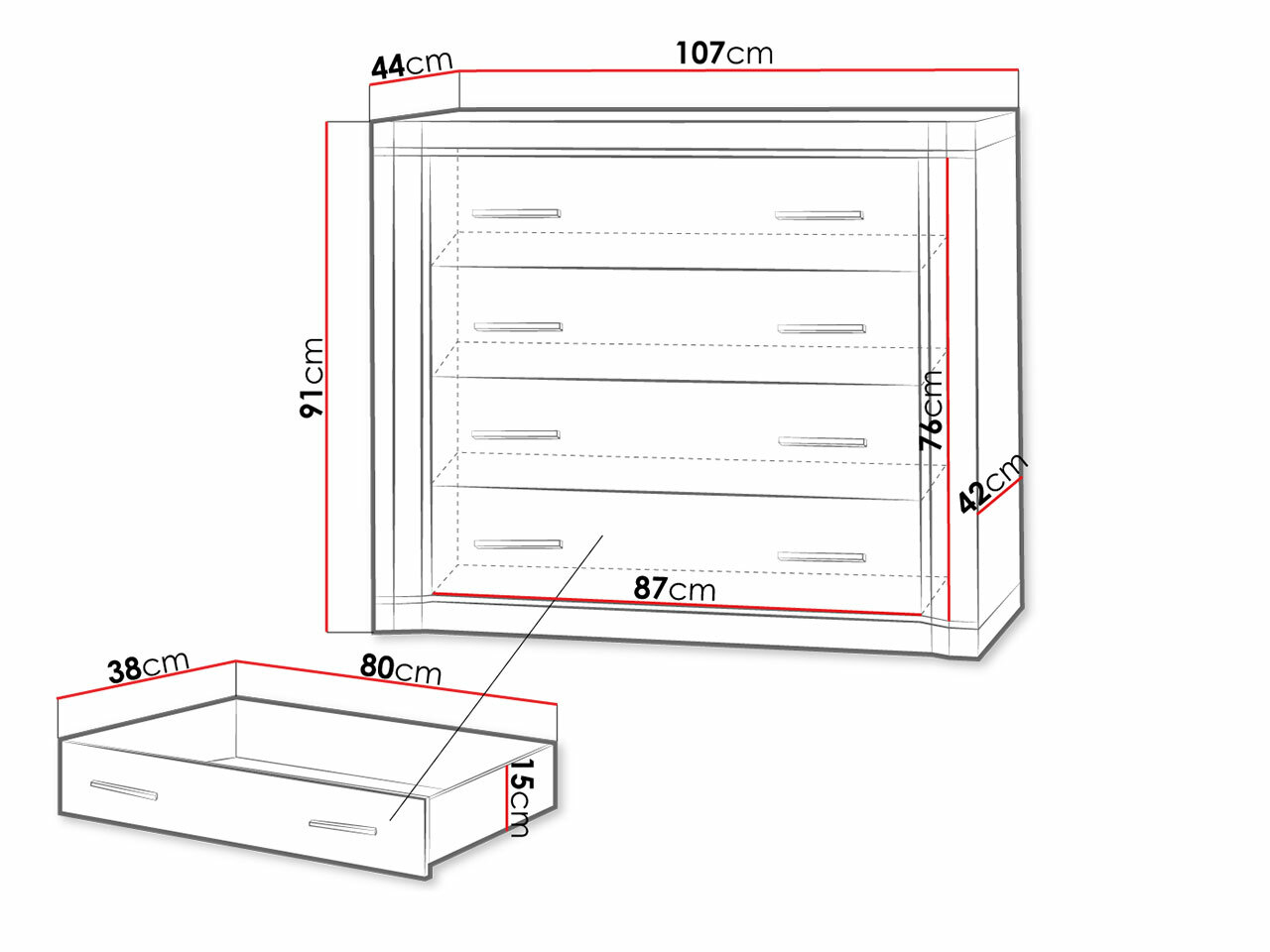 Cómoda Lorelie 101 (Carvalho sonoma)