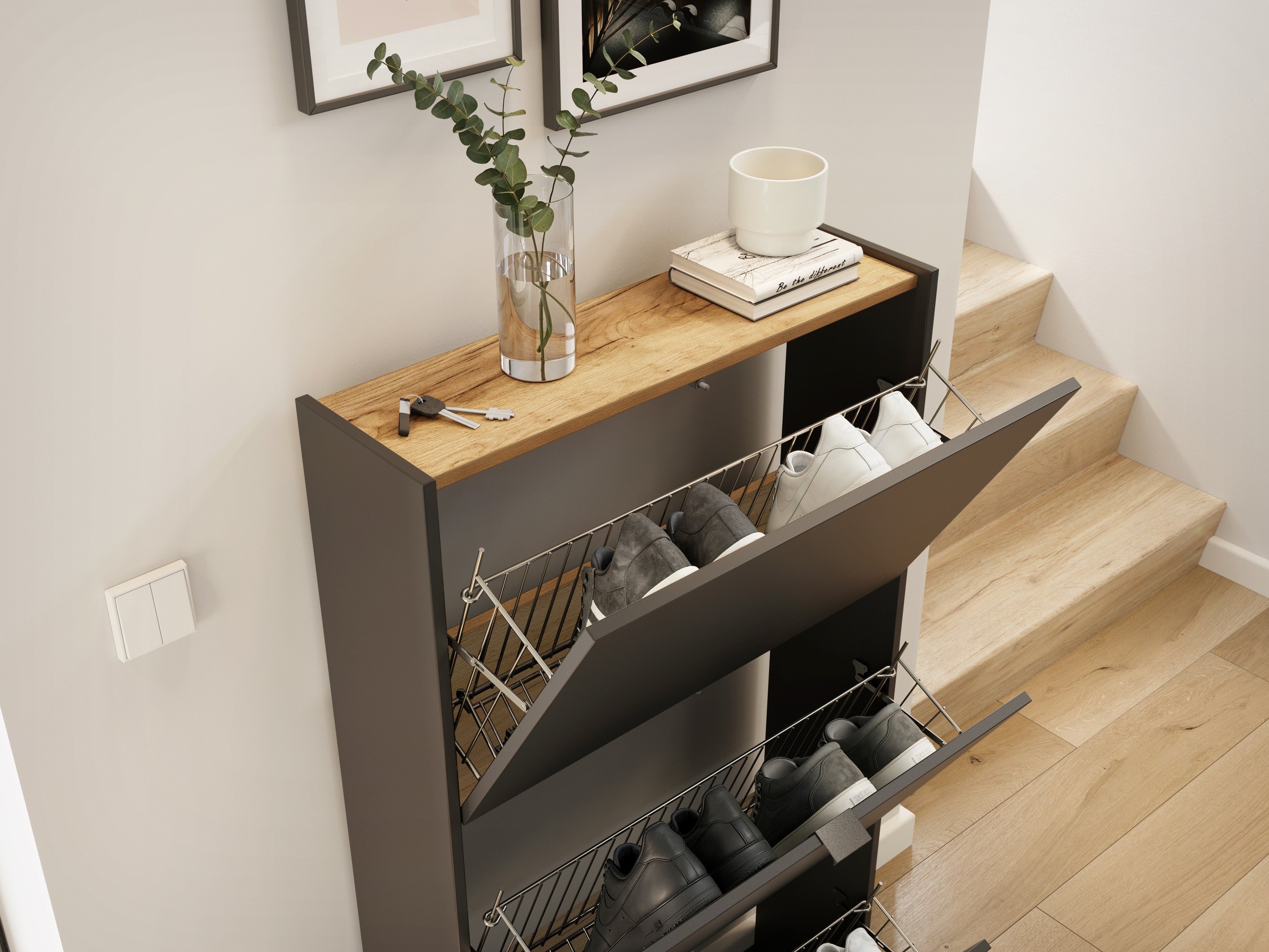 Sapateira Cirsale 113 (Navarra carvalho + Grafite)