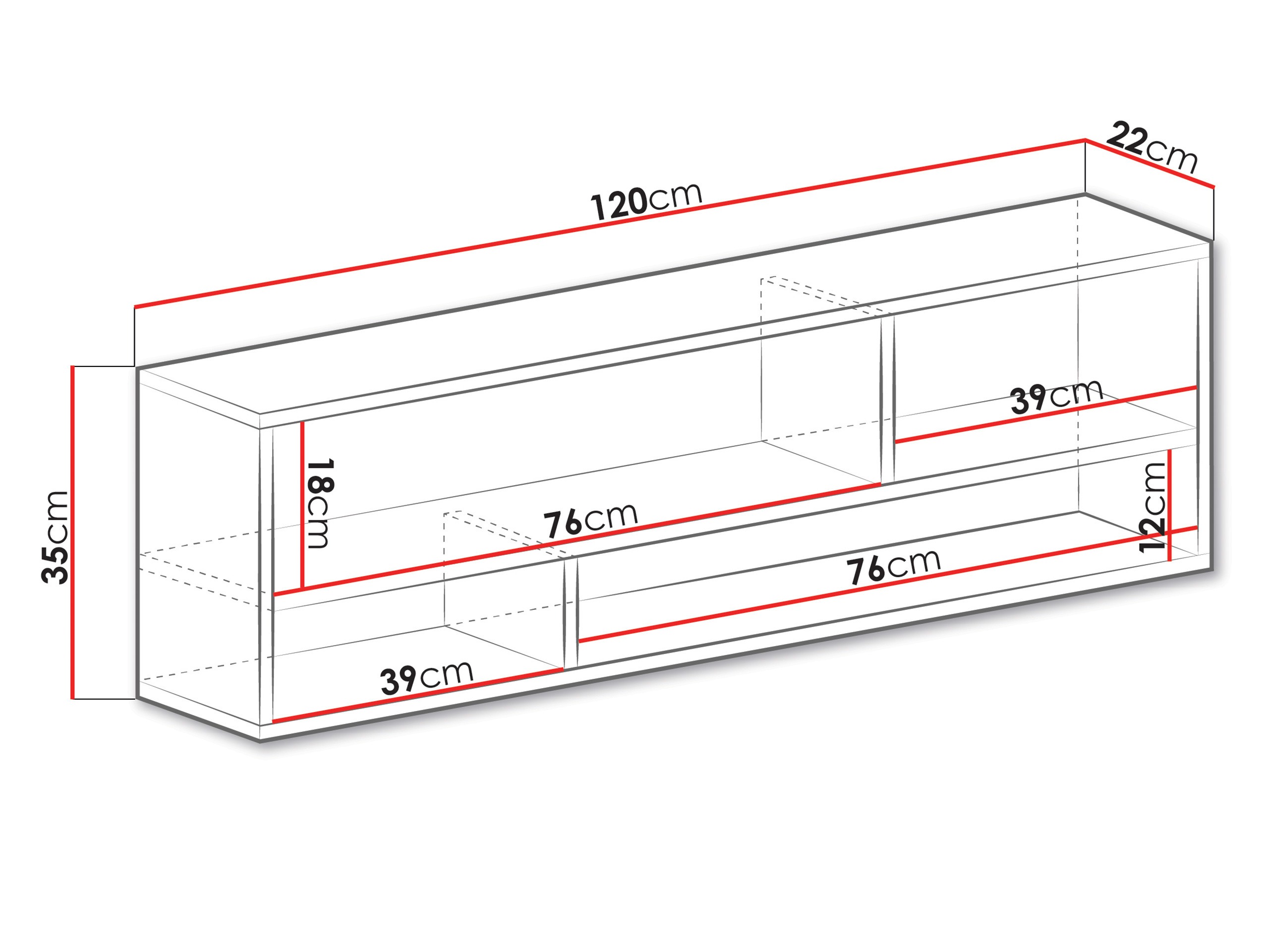 Estante de parede Tesmonu 111