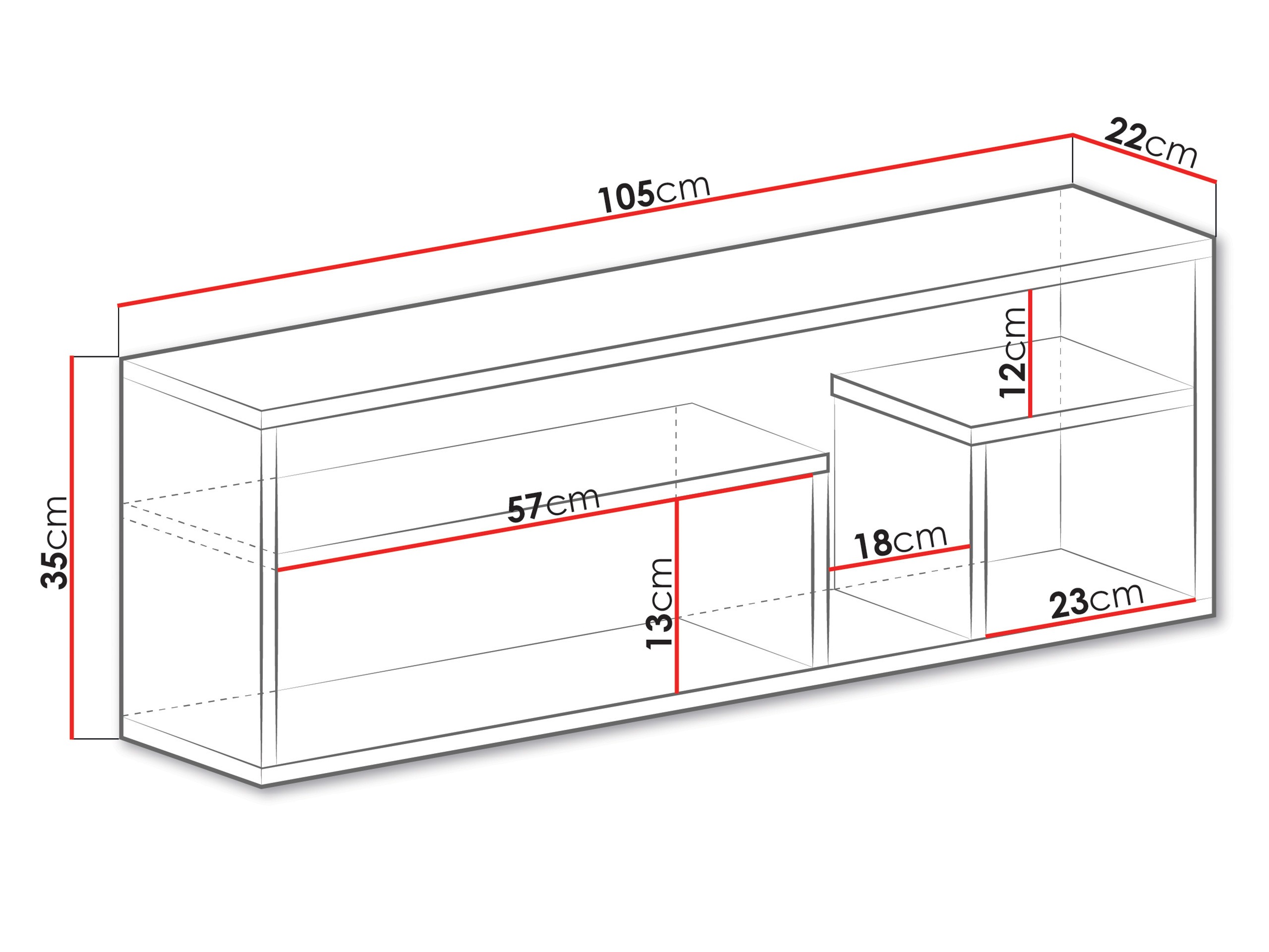 Estante de parede Tesmonu 112