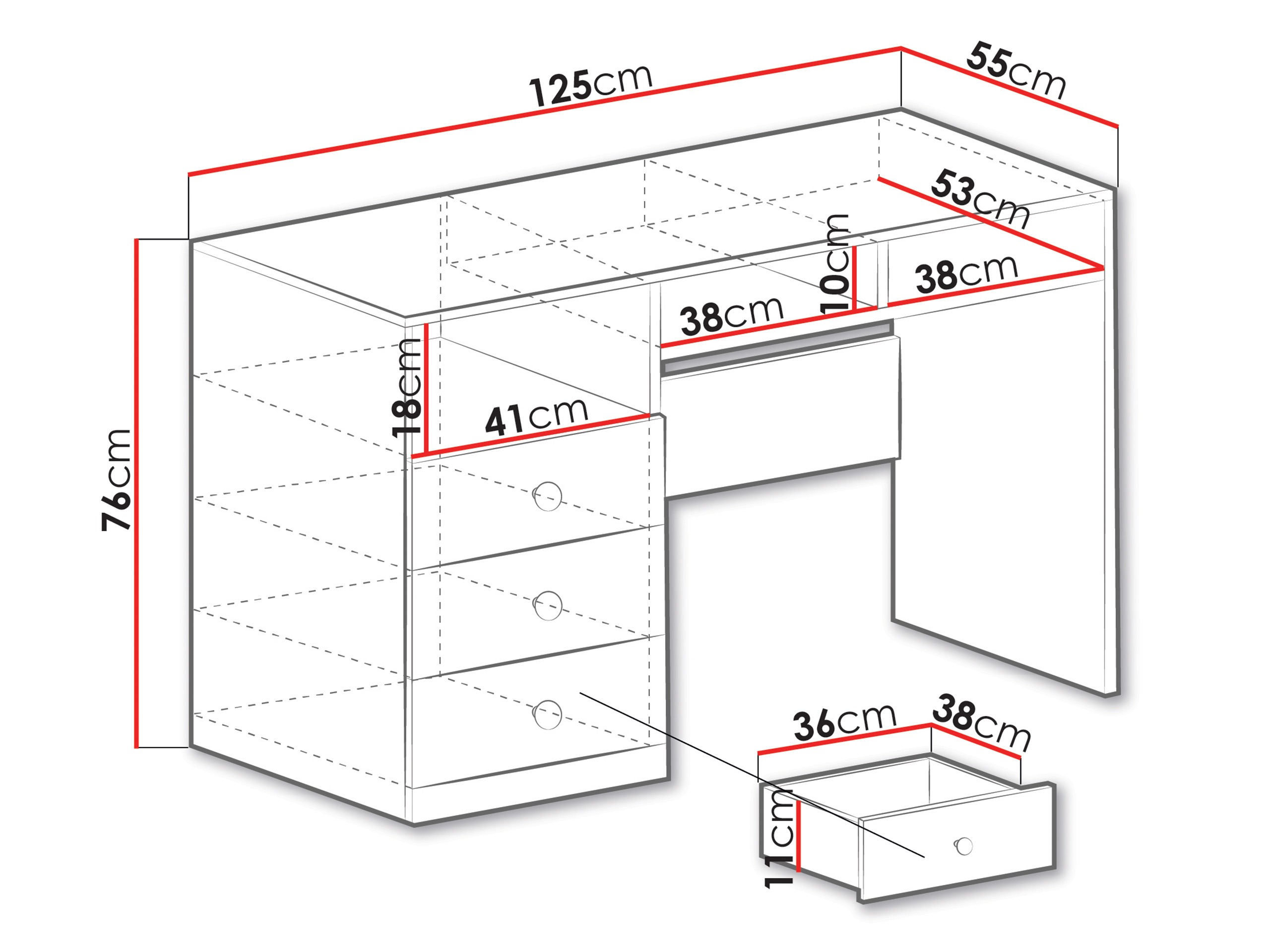 Mesa de escritório Tesmonu 107