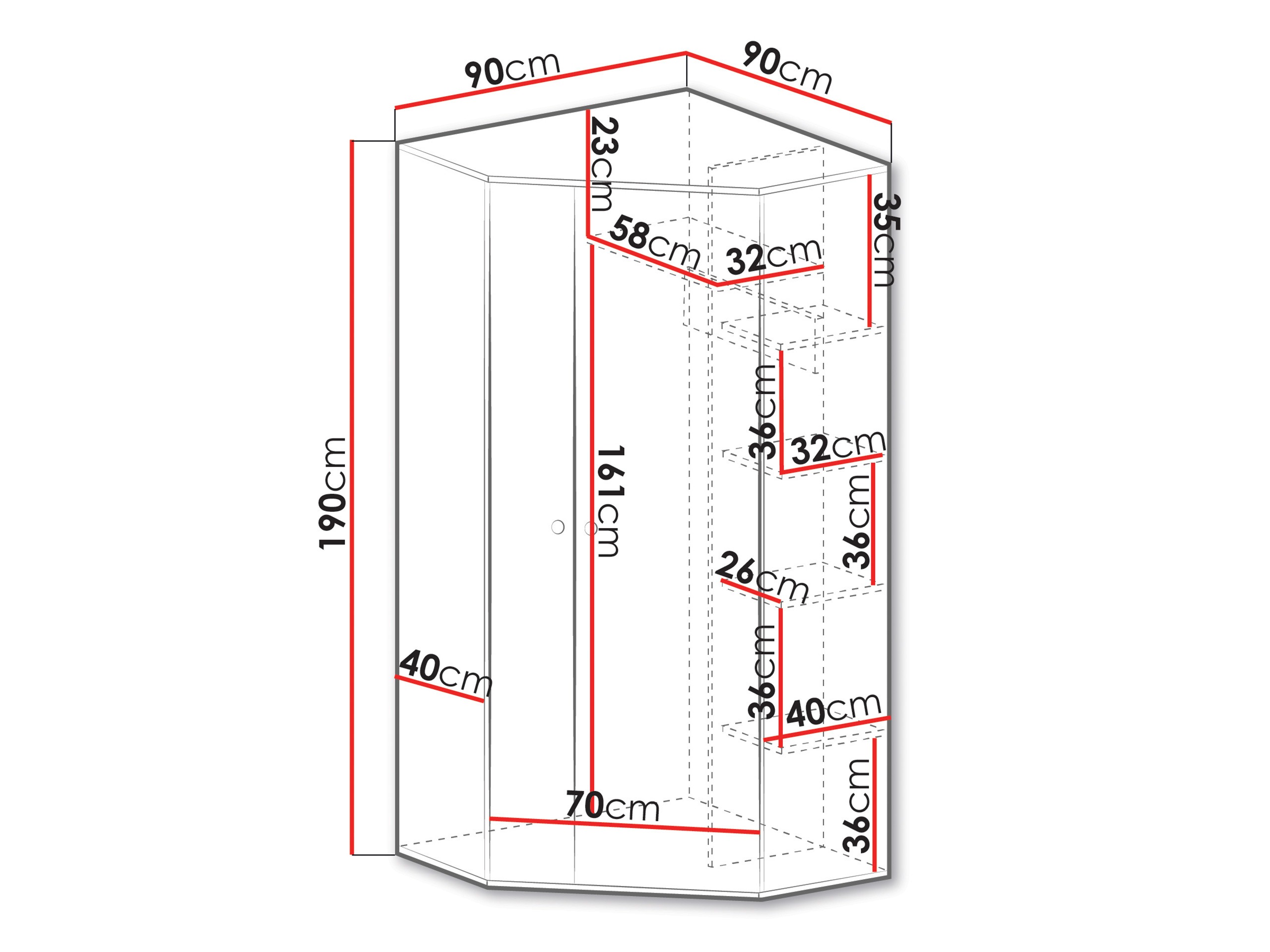 Roupeiro de canto Tesmonu 101