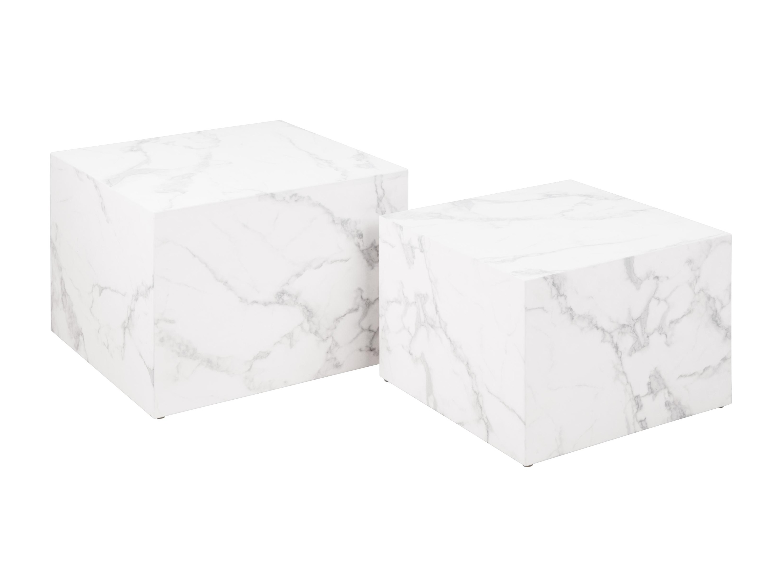 Conjunto de mesa de centro Norsica 603 (Marmore branco)