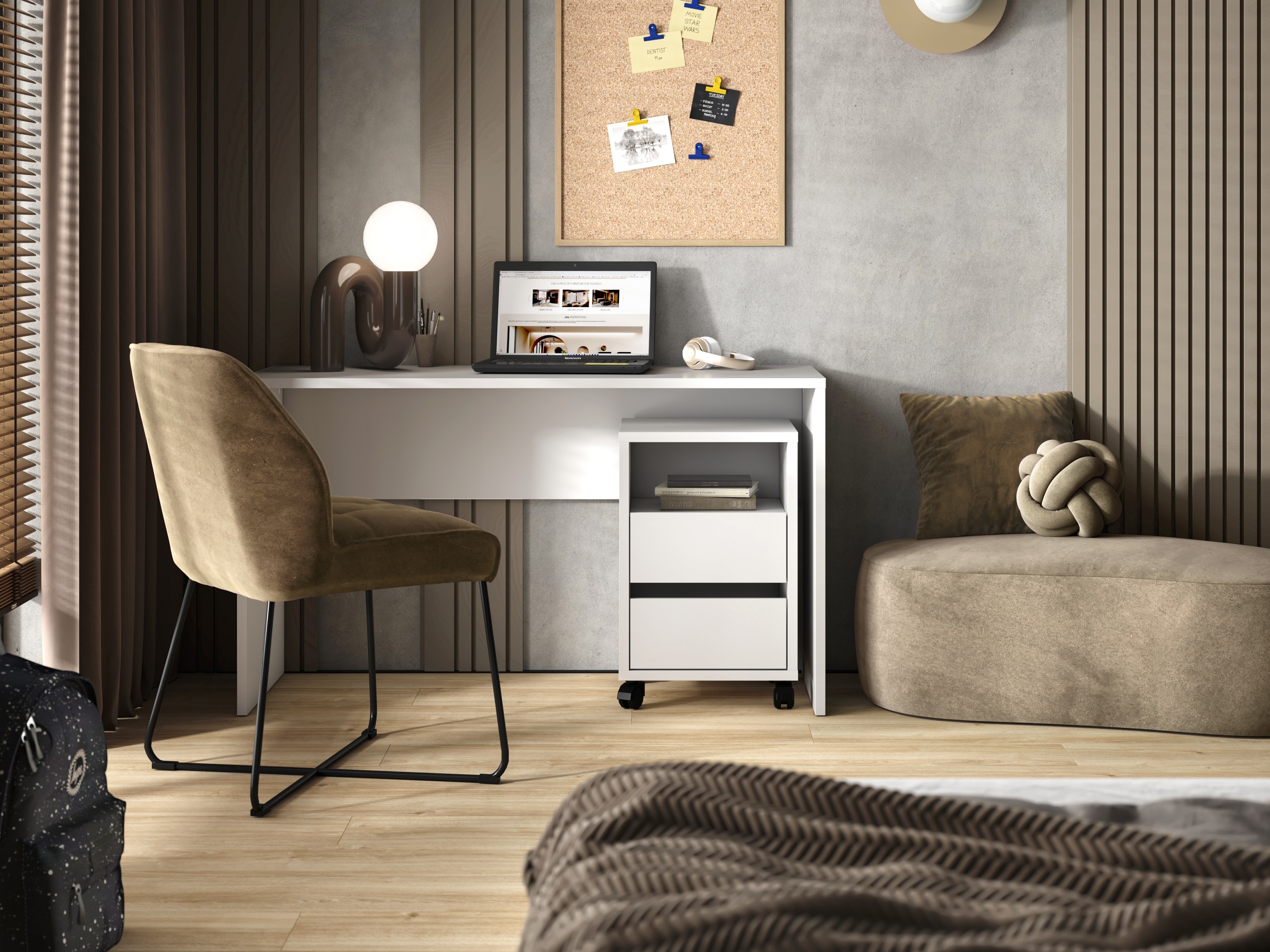 Mesa de escritório Austin 347 (Branco)