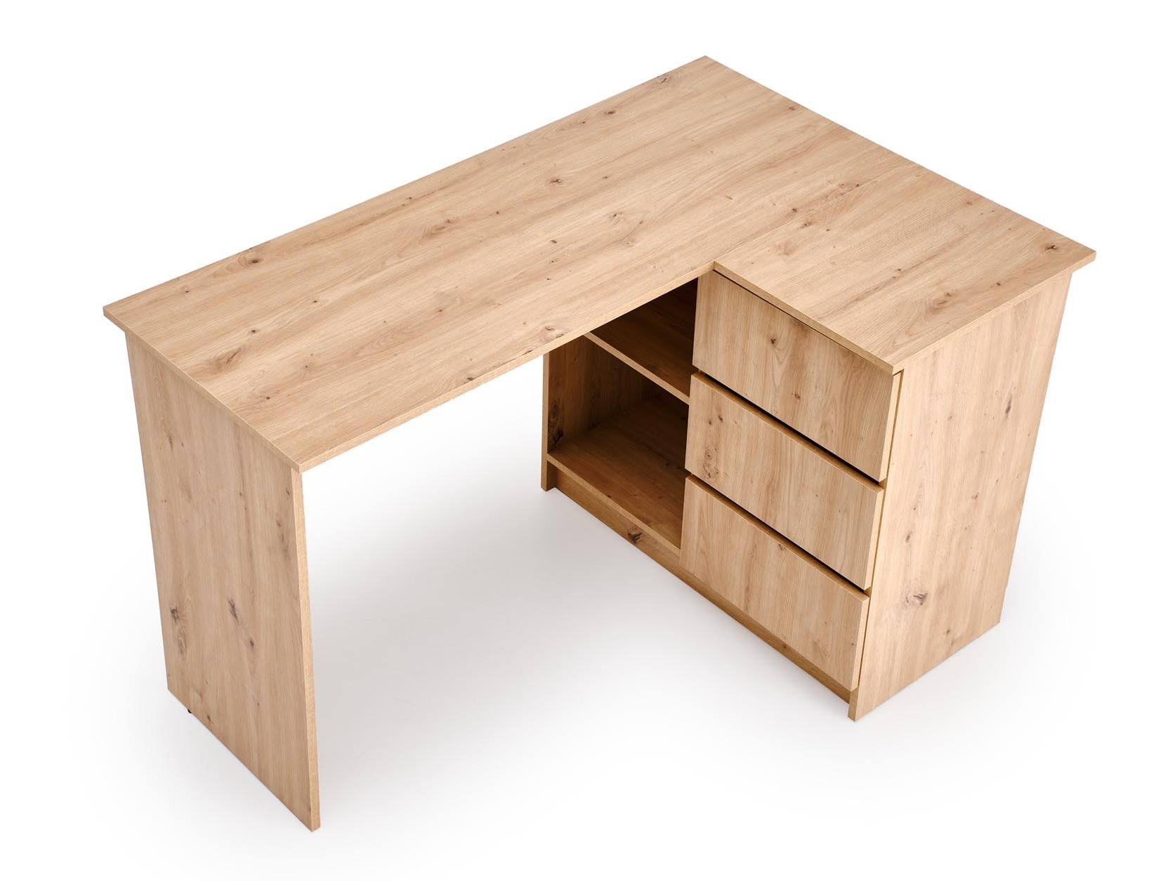 Mesa de escritório para cantos Houston 1950 (Carvalho Artisan)