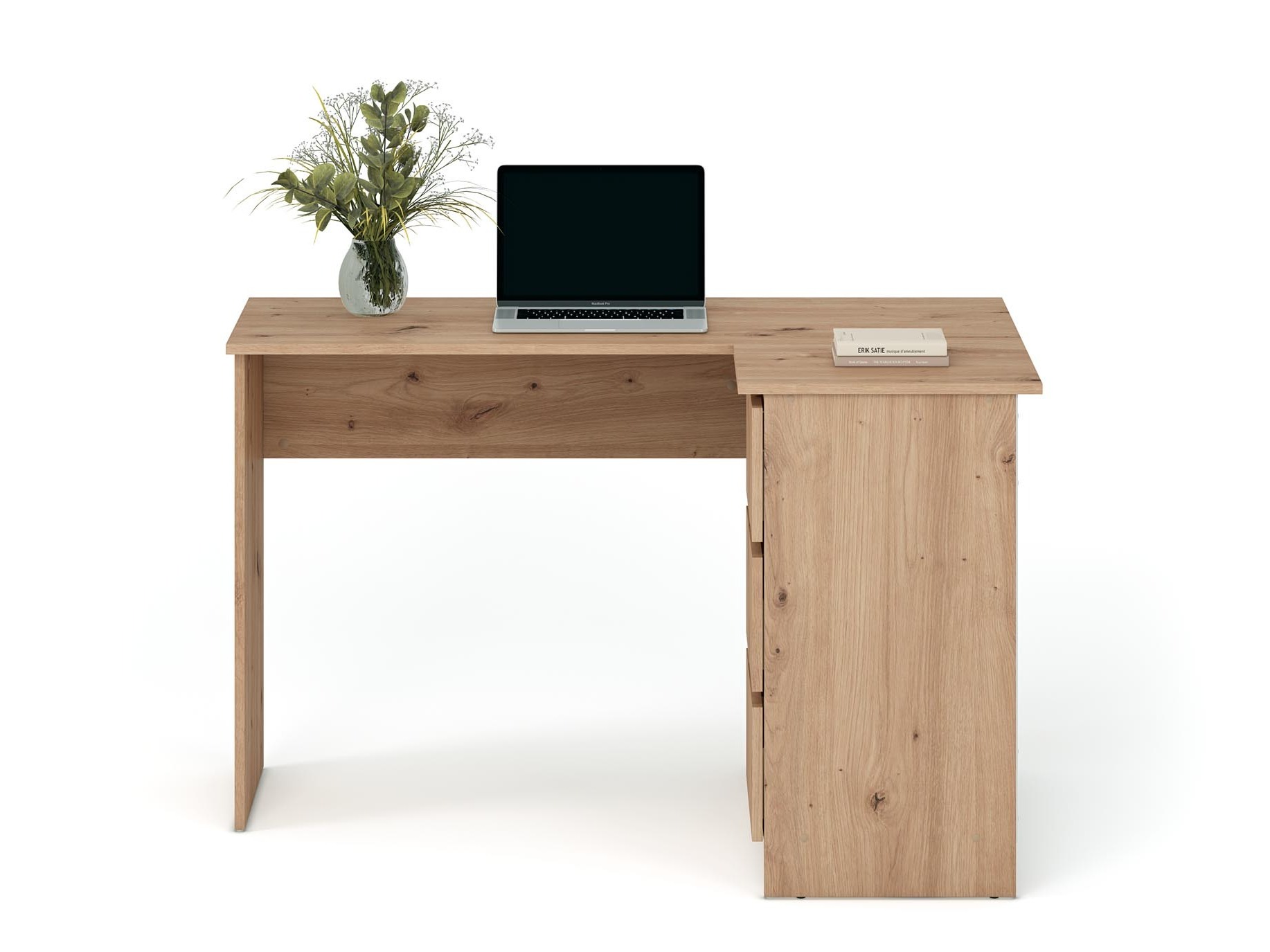 Mesa de escritório para cantos Houston 1950 (Carvalho Artisan)