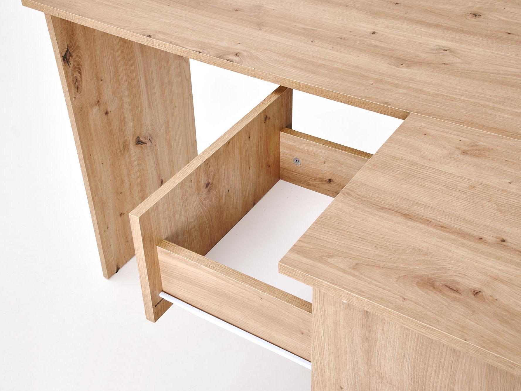 Mesa de escritório para cantos Houston 1950 (Carvalho Artisan)