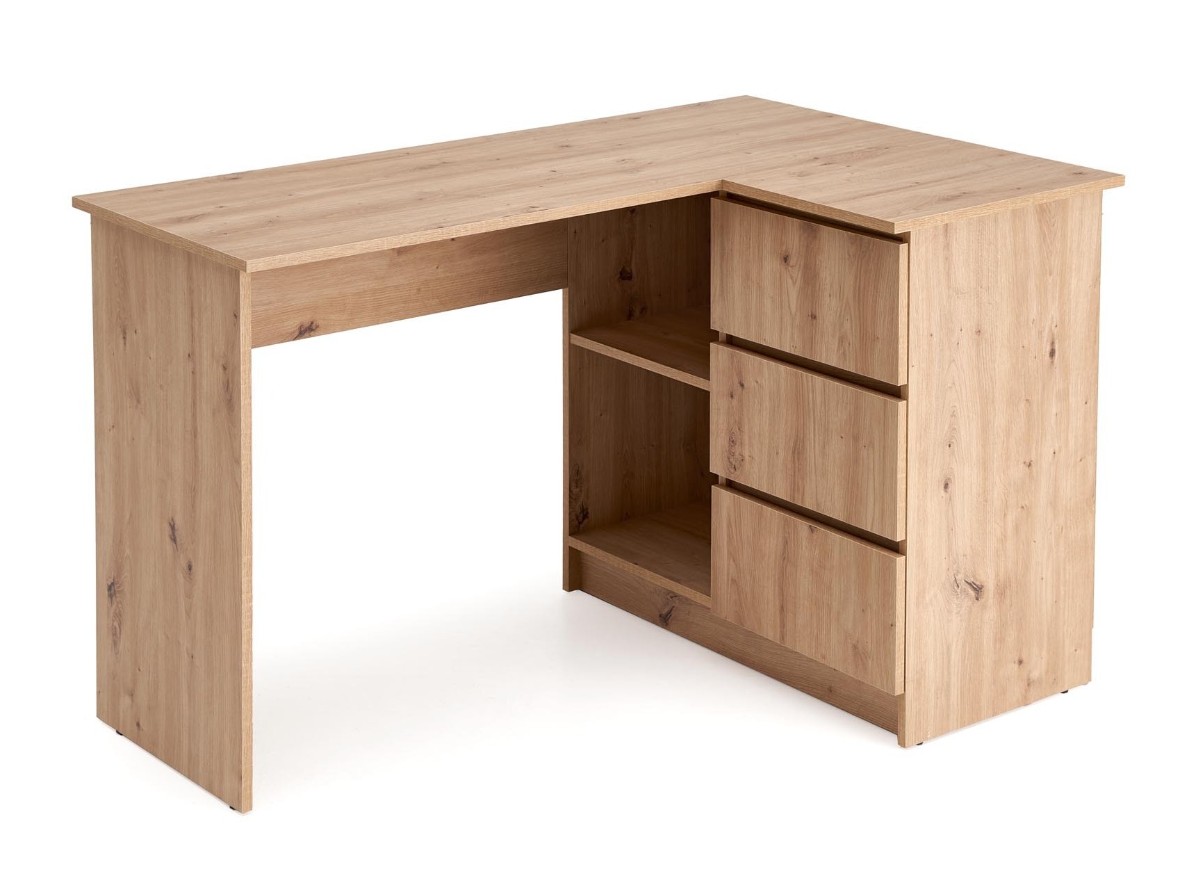 Mesa de escritório para cantos Houston 1950 (Carvalho Artisan)