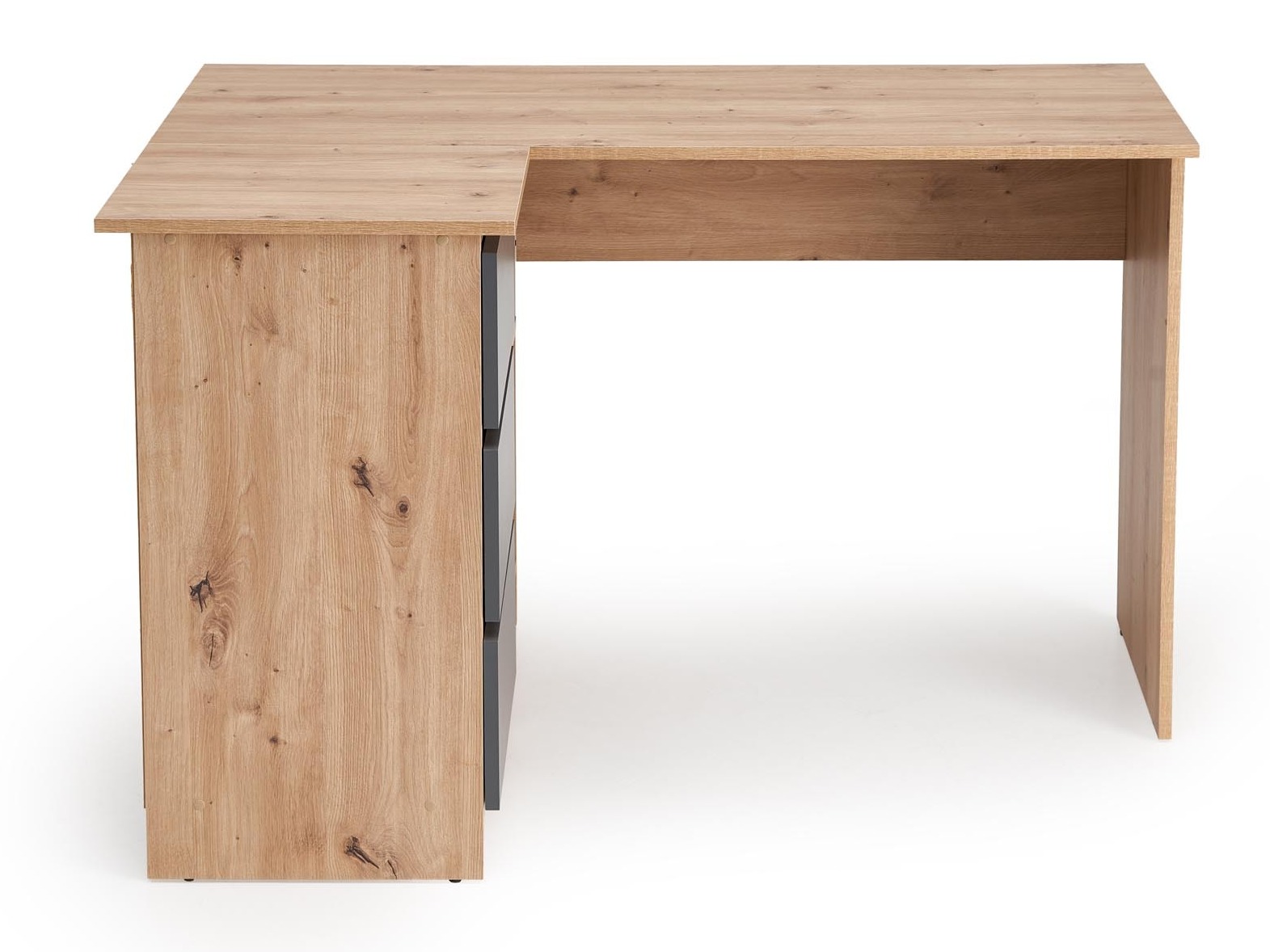 Mesa de escritório para cantos Houston 1950 (Grafite + Carvalho Artisan)