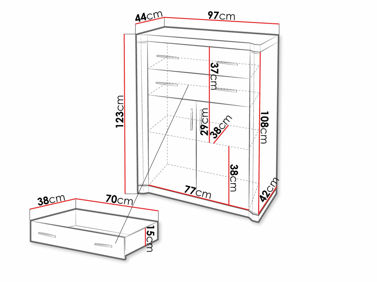 Cómoda Lorelie 105 (Carvalho sonoma)