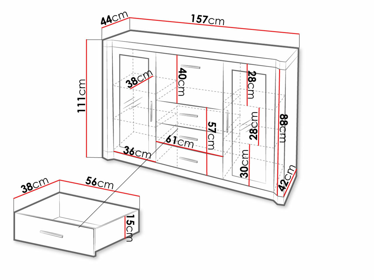 Cómoda Lorelie 106 (Trufa carvalho)